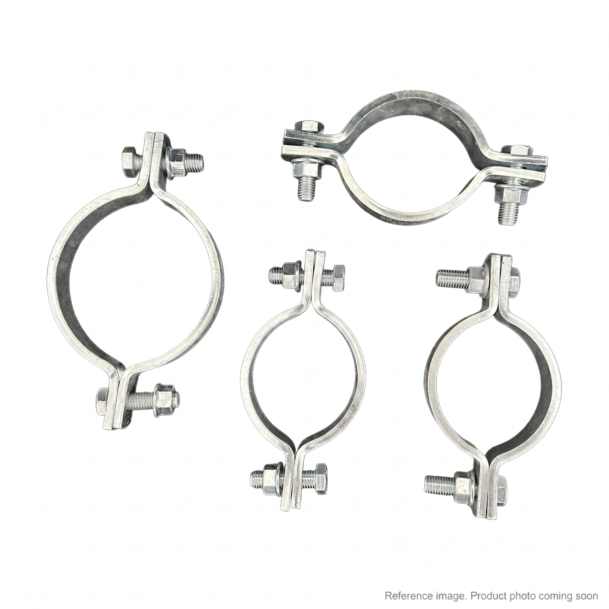XCMG 310707527-HD Galvanized Pipe Clamp alternate angle product photo | stocked in BC, ships Canada-wide