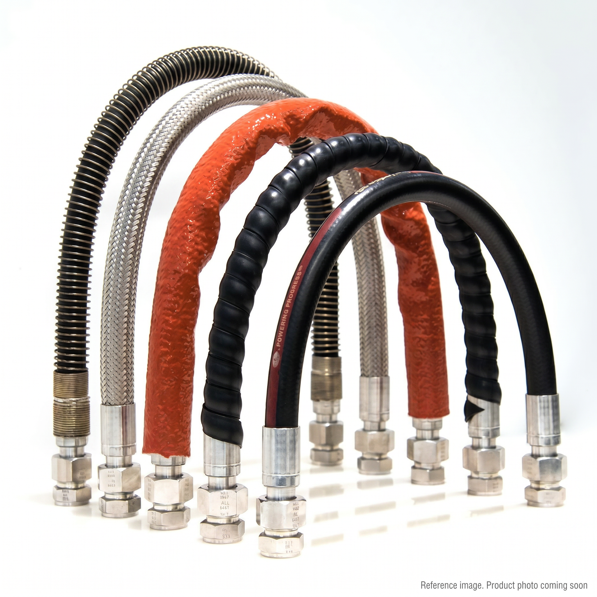 Hyundai 310903954 Hydraulic Steel Pipe Assembly three-quarter angle product photo | stocked in BC, ships Canada-wide