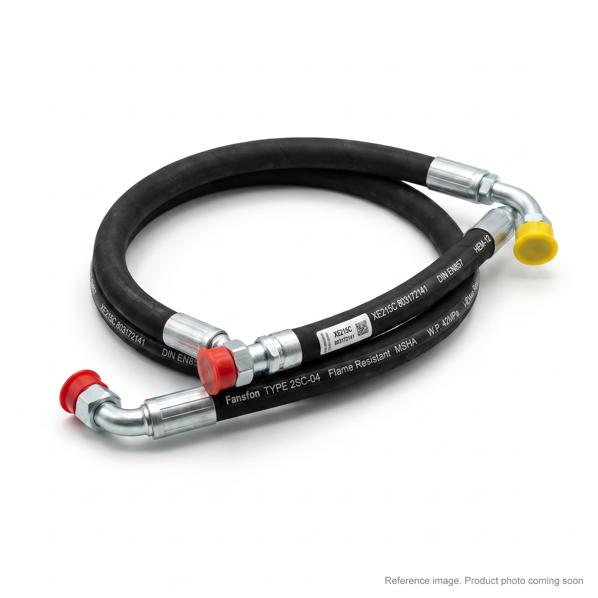 XCMG 312003355 Hose alternate angle product photo | stocked in BC, ships Canada-wide