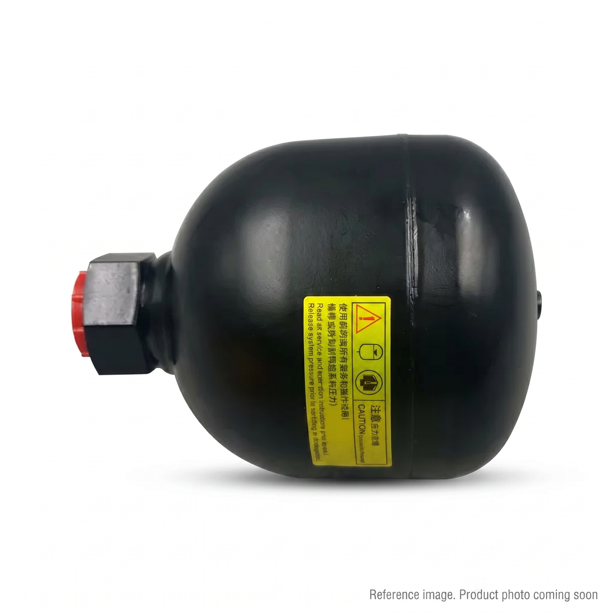 Hyundai 31E33187 Hydraulic Accumulator alternate angle product photo | stocked in BC, ships Canada-wide
