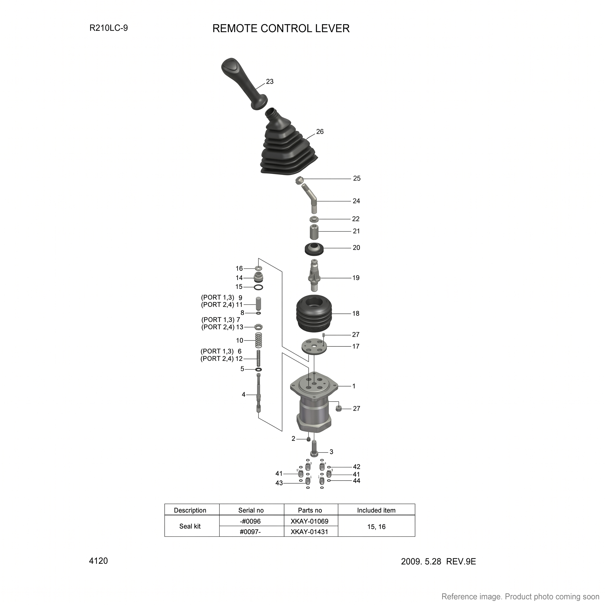 Hyundai 31L11062 RCV Lever front product photo | stocked in BC, ships Canada-wide