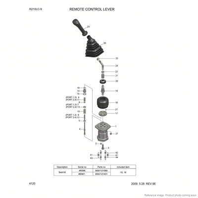 Hyundai 31L11062 RCV Lever front product photo | stocked in BC, ships Canada-wide