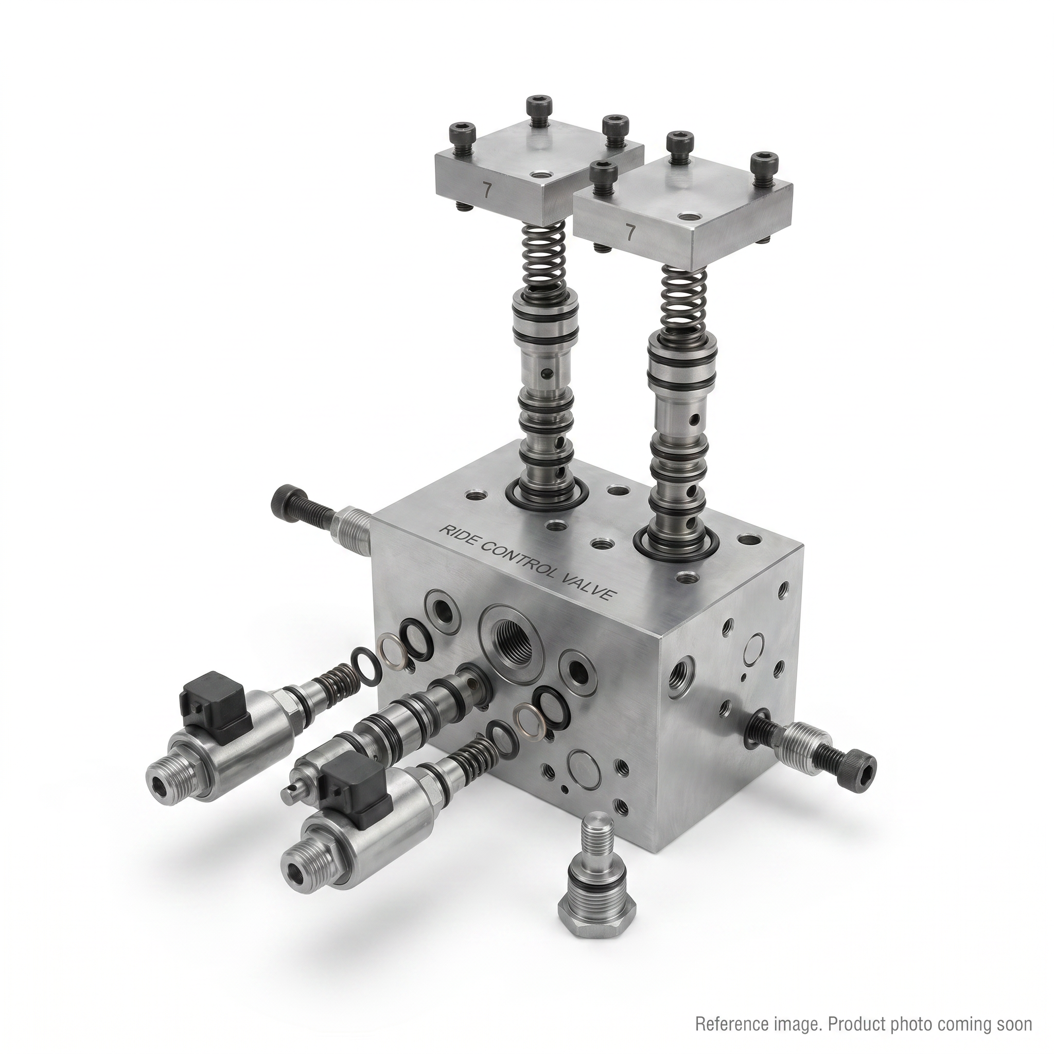 Hyundai 31LB90000 Ride Control Valve three-quarter angle product photo | stocked in BC, ships Canada-wide