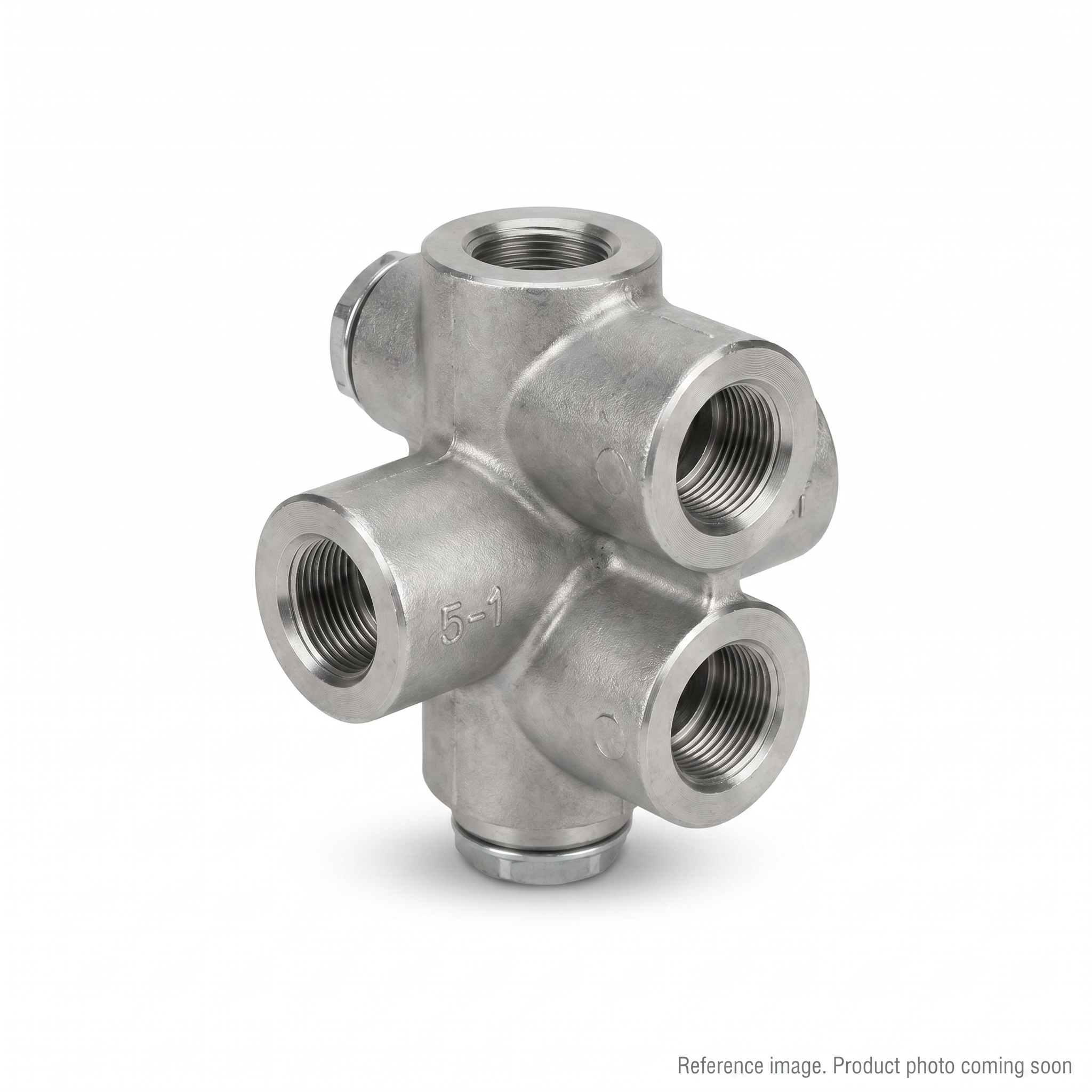 Hyundai 31N625030 5-Port Shuttle Valve three-quarter angle product photo | stocked in BC, ships Canada-wide