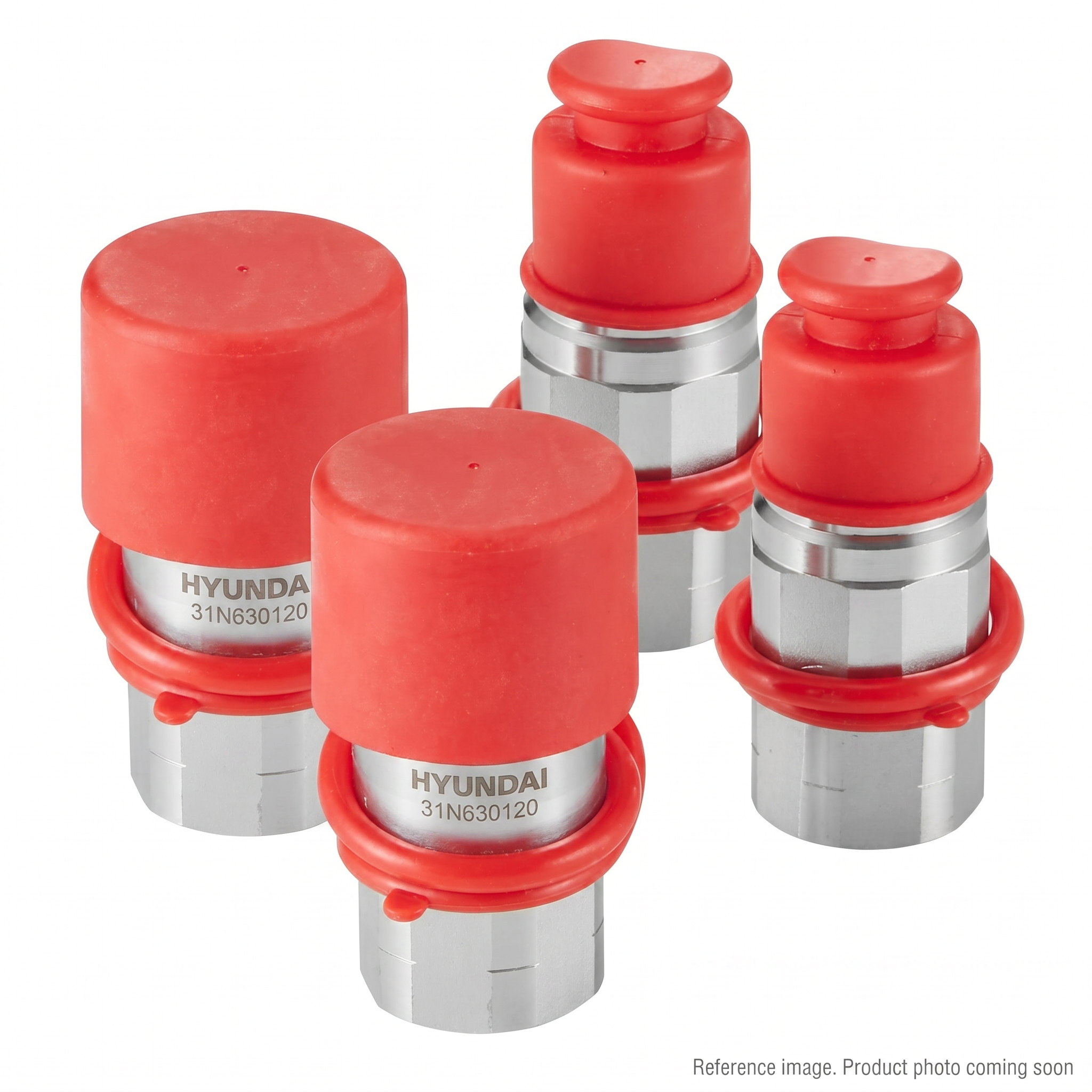Hyundai 31N630120 Hydraulic Connector three-quarter angle product photo | stocked in BC, ships Canada-wide