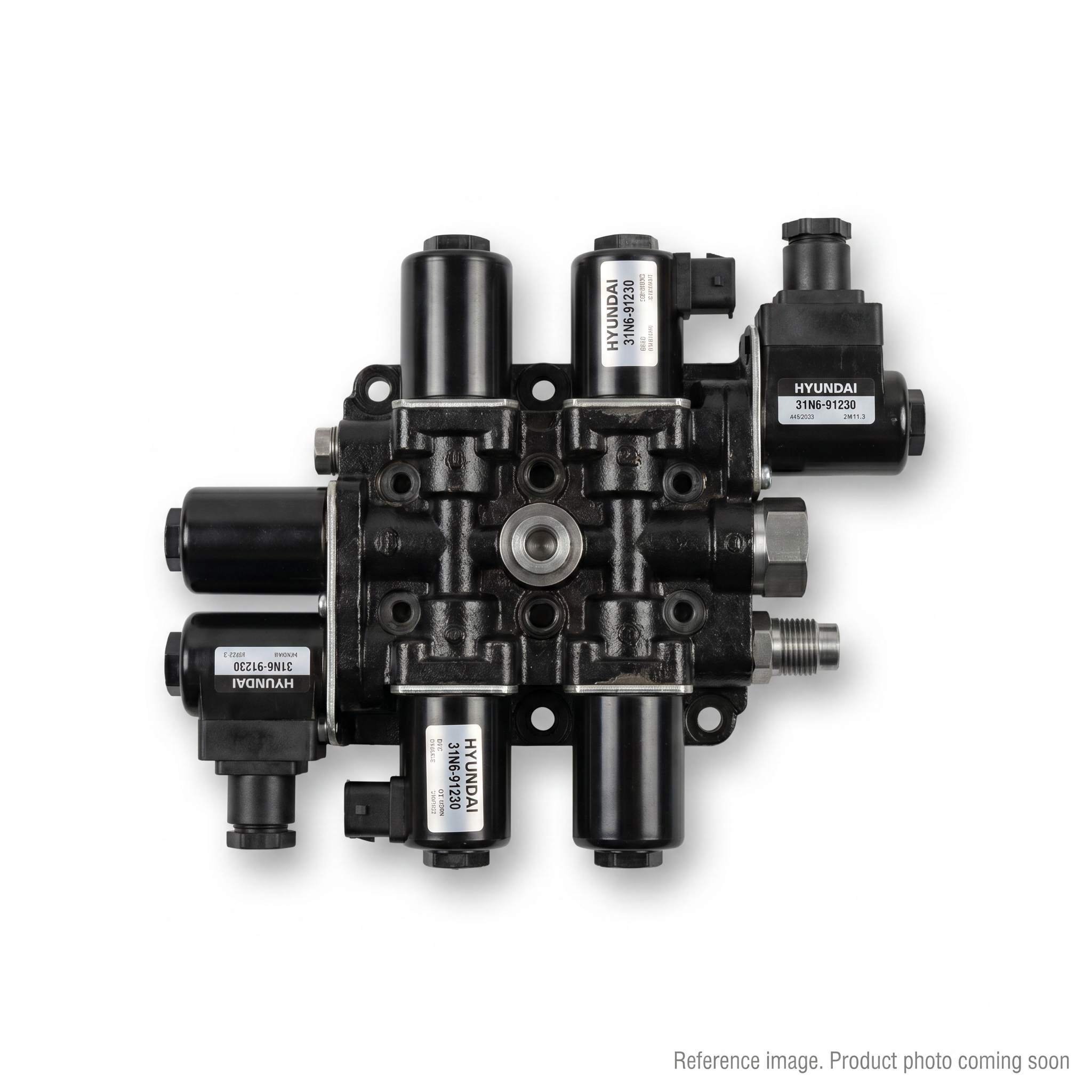 Hyundai HCE 31N691230D Solenoid Valves three-quarter angle product photo | stocked in BC, ships Canada-wide