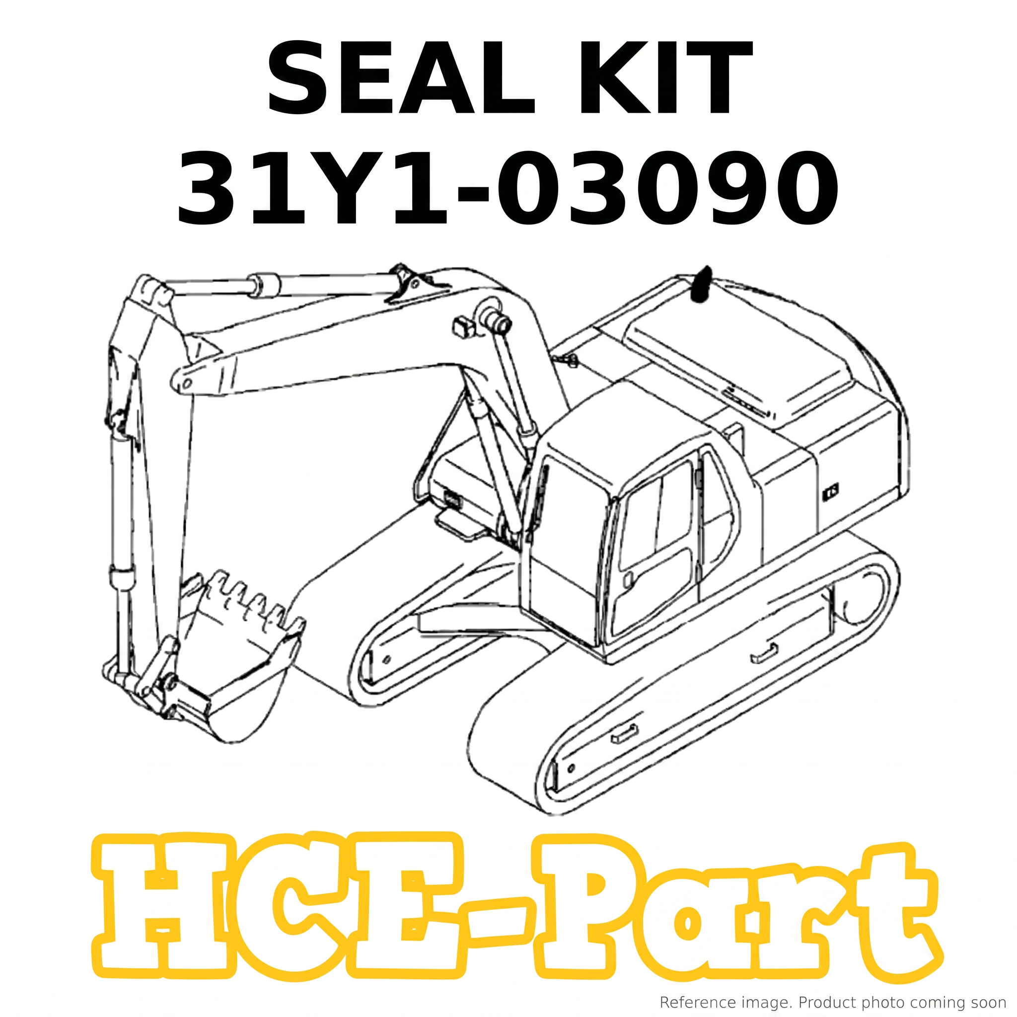 Hyundai 31Y103090 Outrigger Cylinder Seal Kit alternate angle product photo | stocked in BC, ships Canada-wide
