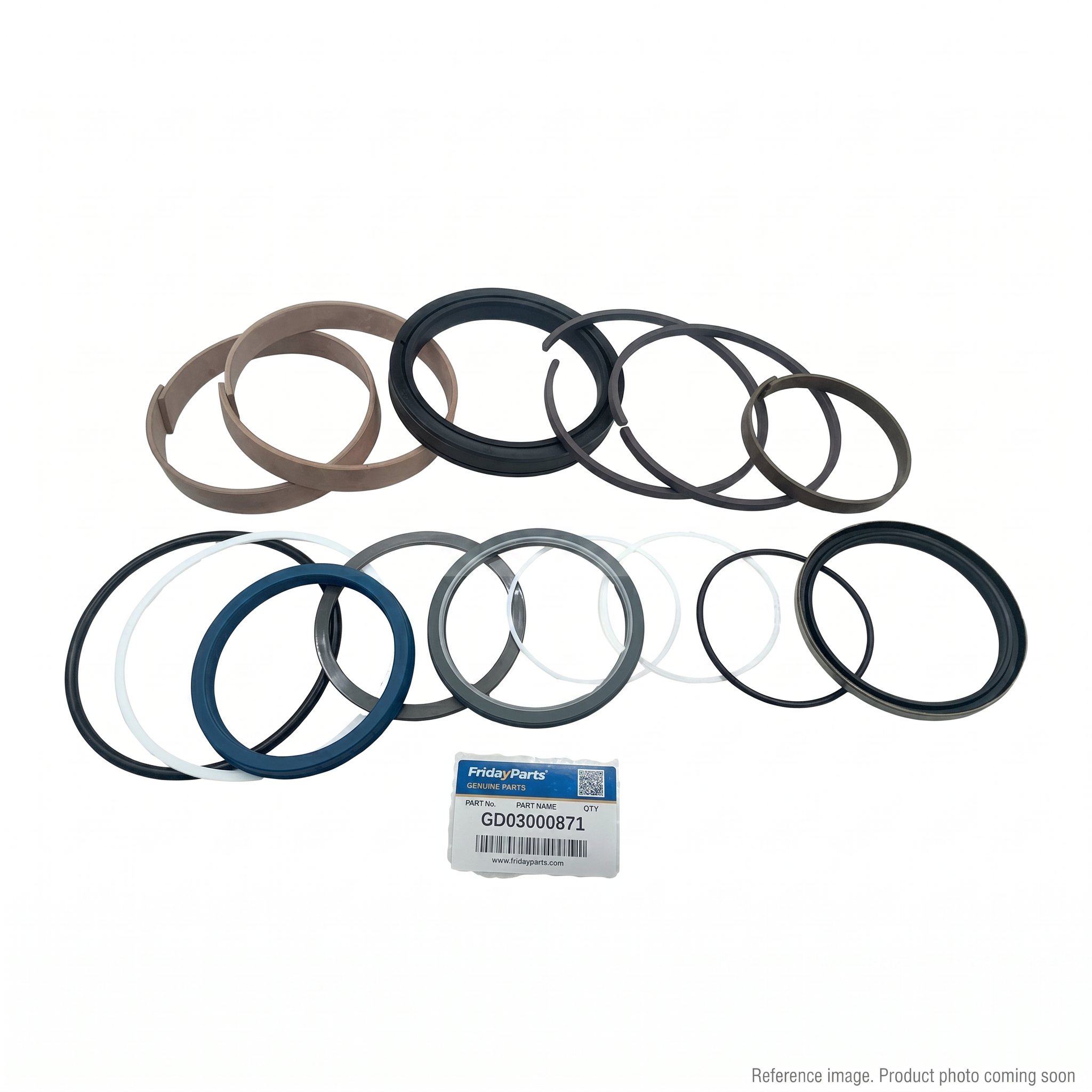 Hyundai 31Y206251N Bucket Cylinder Seal Kit three-quarter angle product photo | stocked in BC, ships Canada-wide
