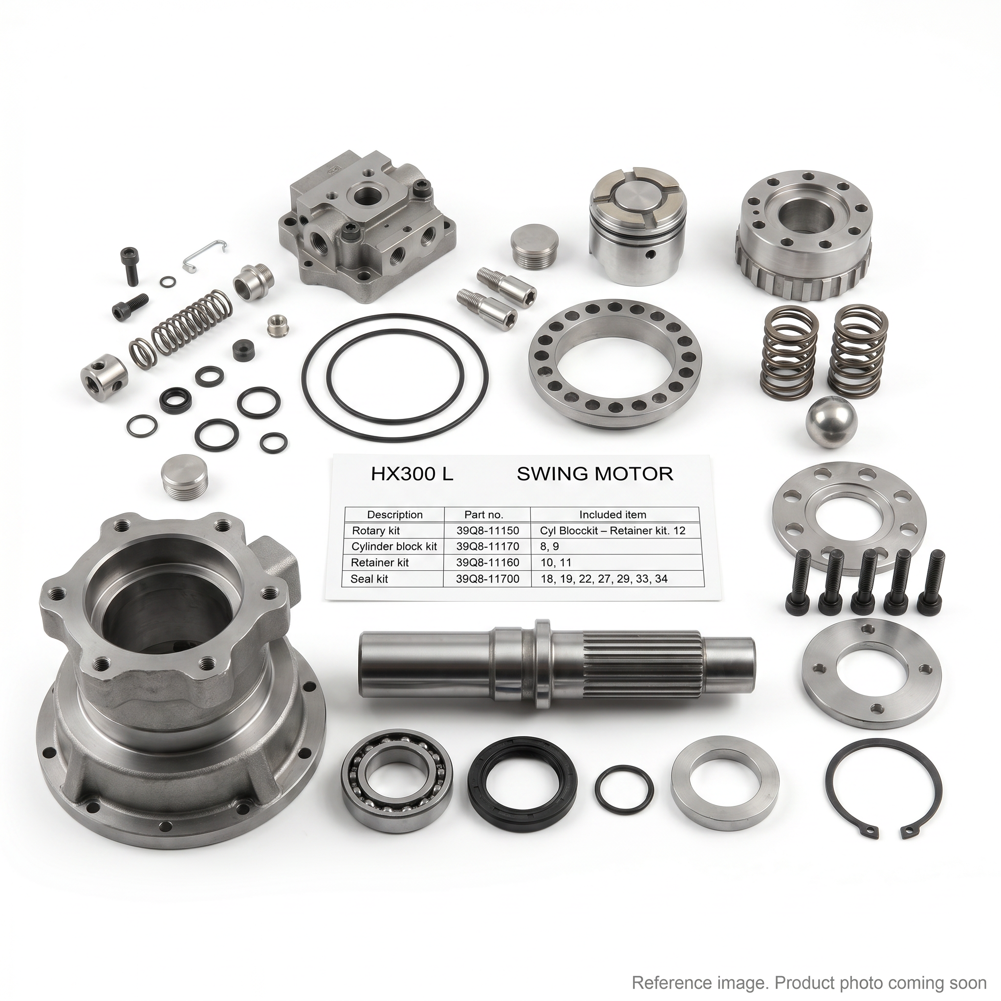 Hyundai 39Q811150 Swing Motor Rotary Kit three-quarter angle product photo | stocked in BC, ships Canada-wide