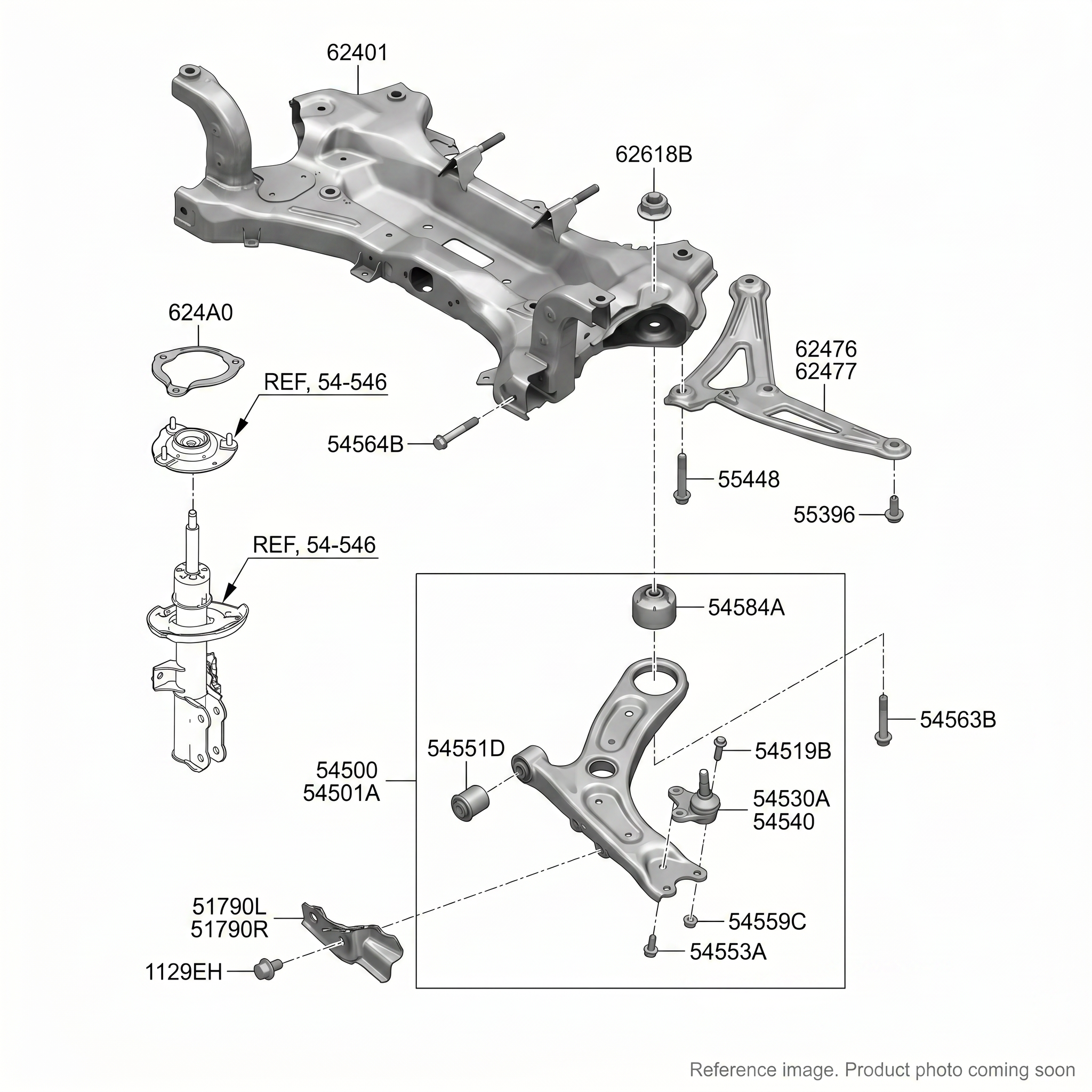Hyundai 414100471 Guide Wheel Assembly alternate angle product photo | stocked in BC, ships Canada-wide
