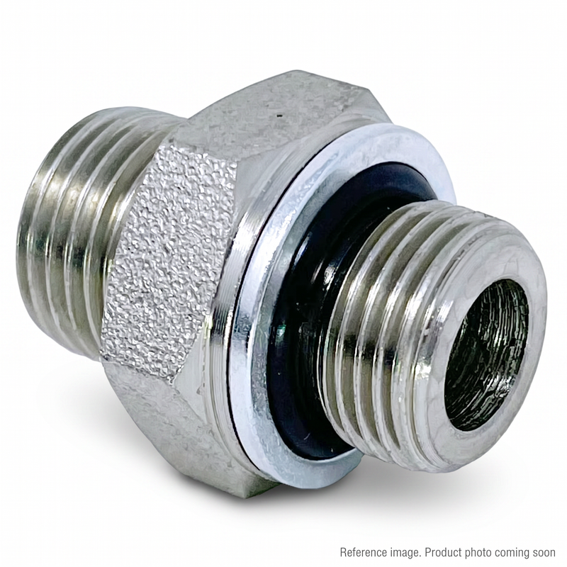 Adaptall 6002-08-08 straight hydraulic adapter 1/2 inch Male ORFS x Male BSPP
