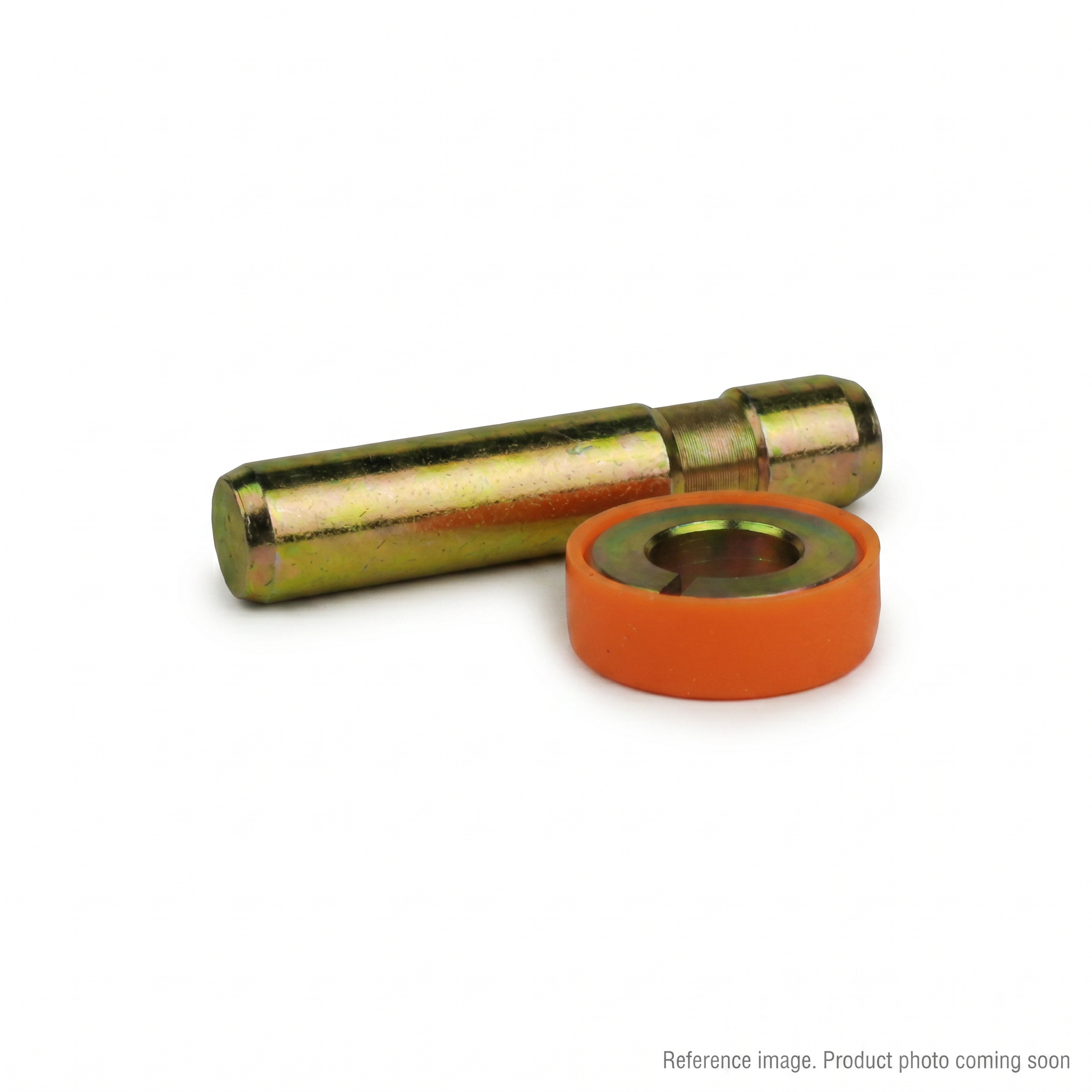 Hyundai 61E53136 Bucket Tooth Pin three-quarter angle product photo | stocked in BC, ships Canada-wide