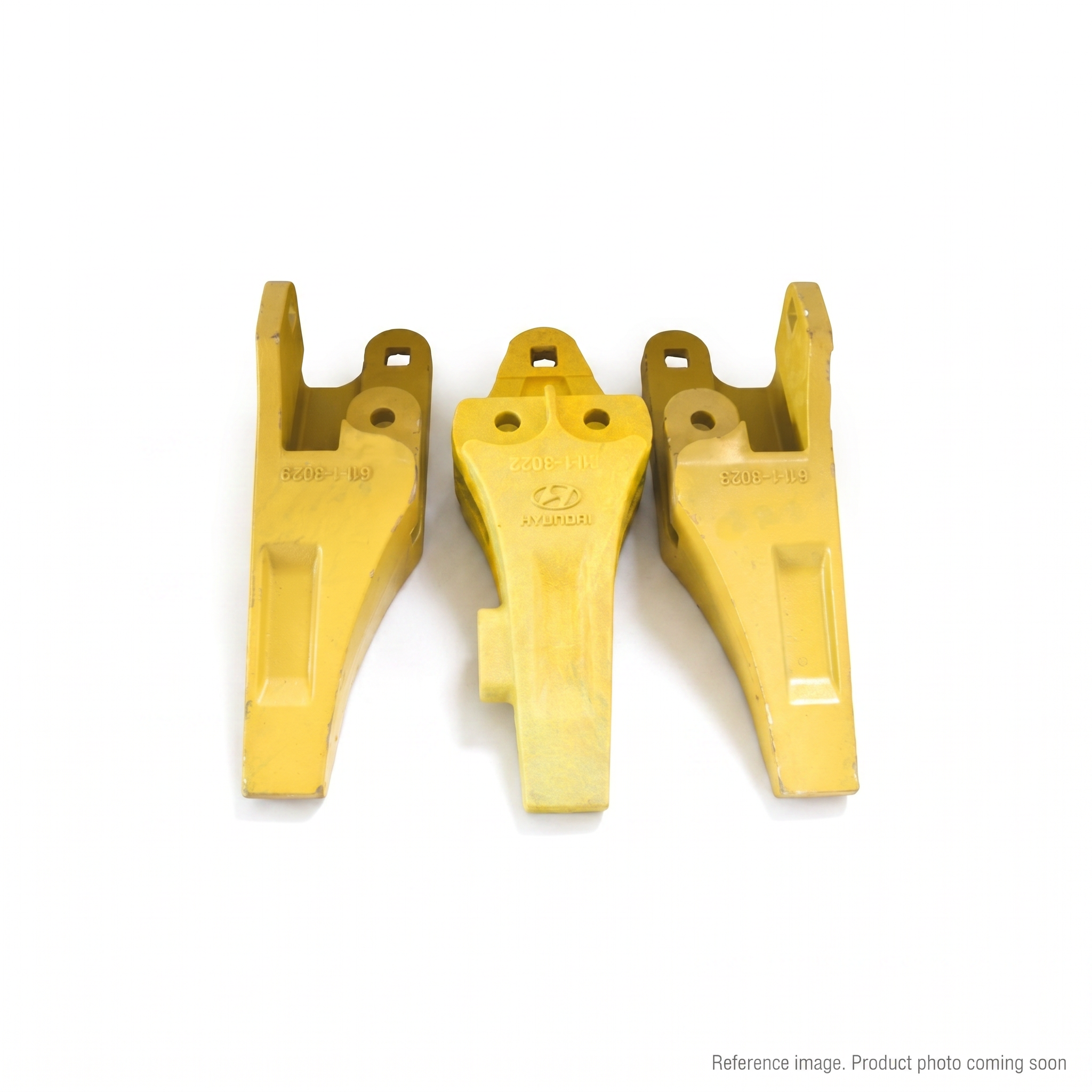 Hyundai 61E70022 Bucket Tooth front product photo | stocked in BC, ships Canada-wide