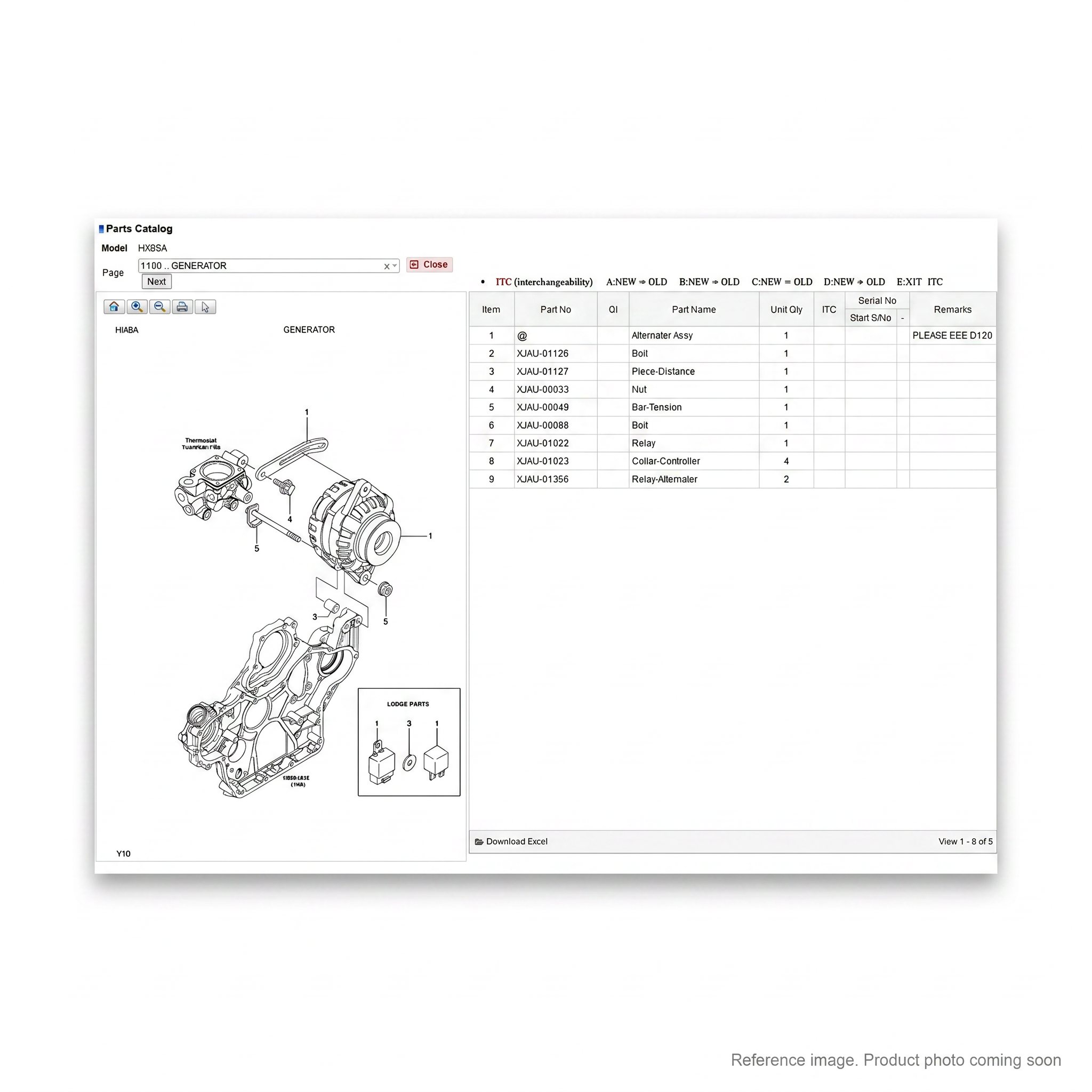 Hyundai Construction Equipment 71KA56500 Body Components alternate angle product photo | stocked in BC, ships Canada-wide