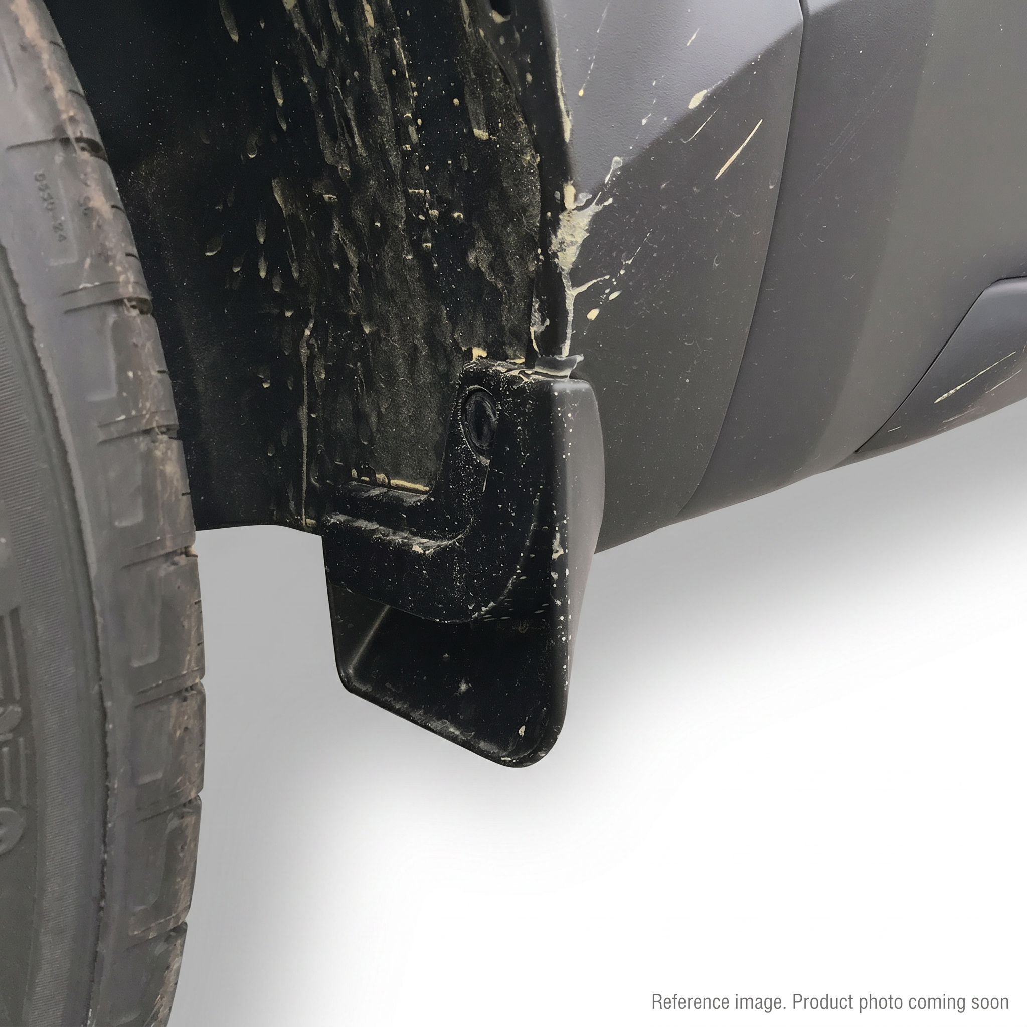 Hyundai 71LB80240 Mud Guard Plate three-quarter angle product photo | stocked in BC, ships Canada-wide