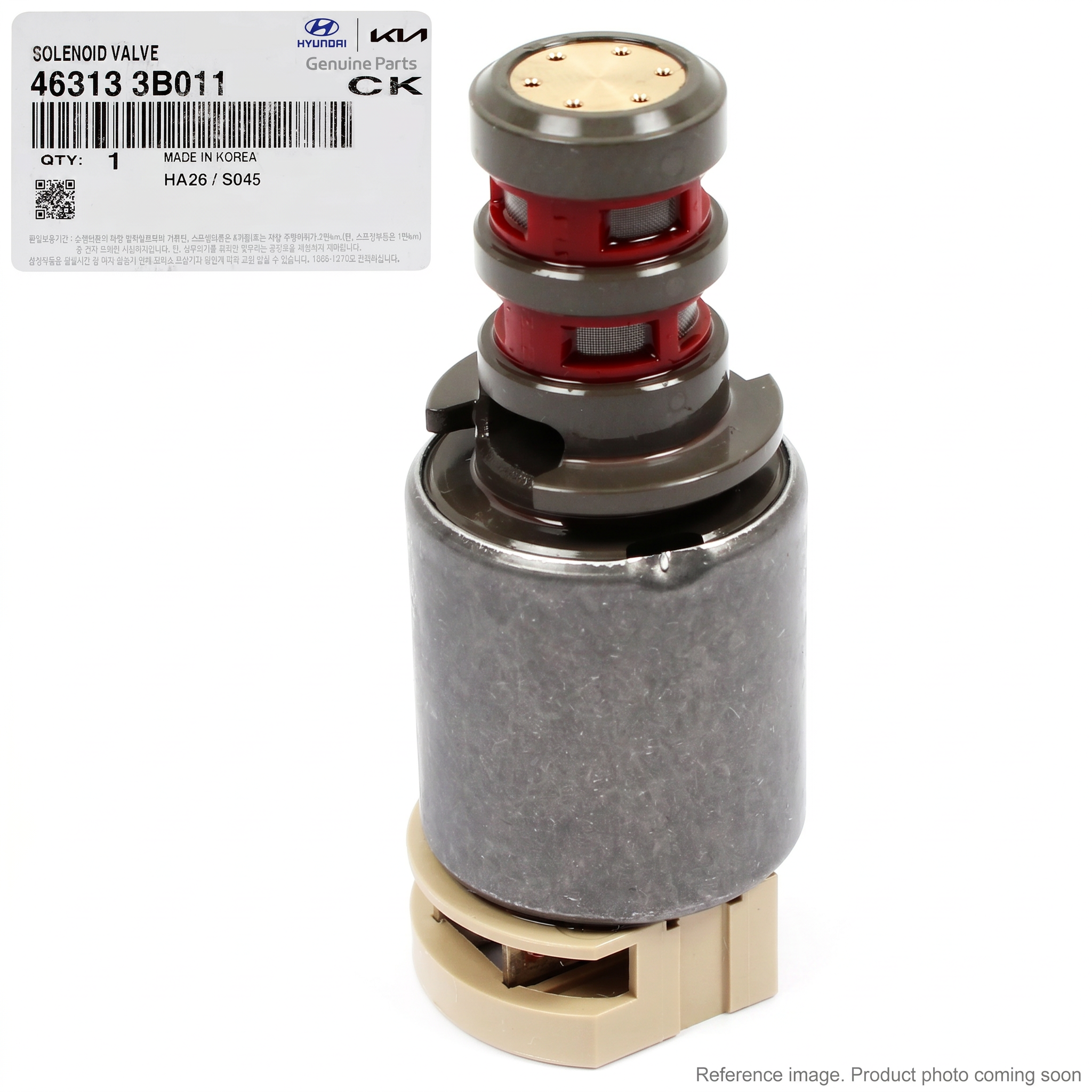 Hyundai 71Q853861 Pilot Valve three-quarter angle product photo | stocked in BC, ships Canada-wide