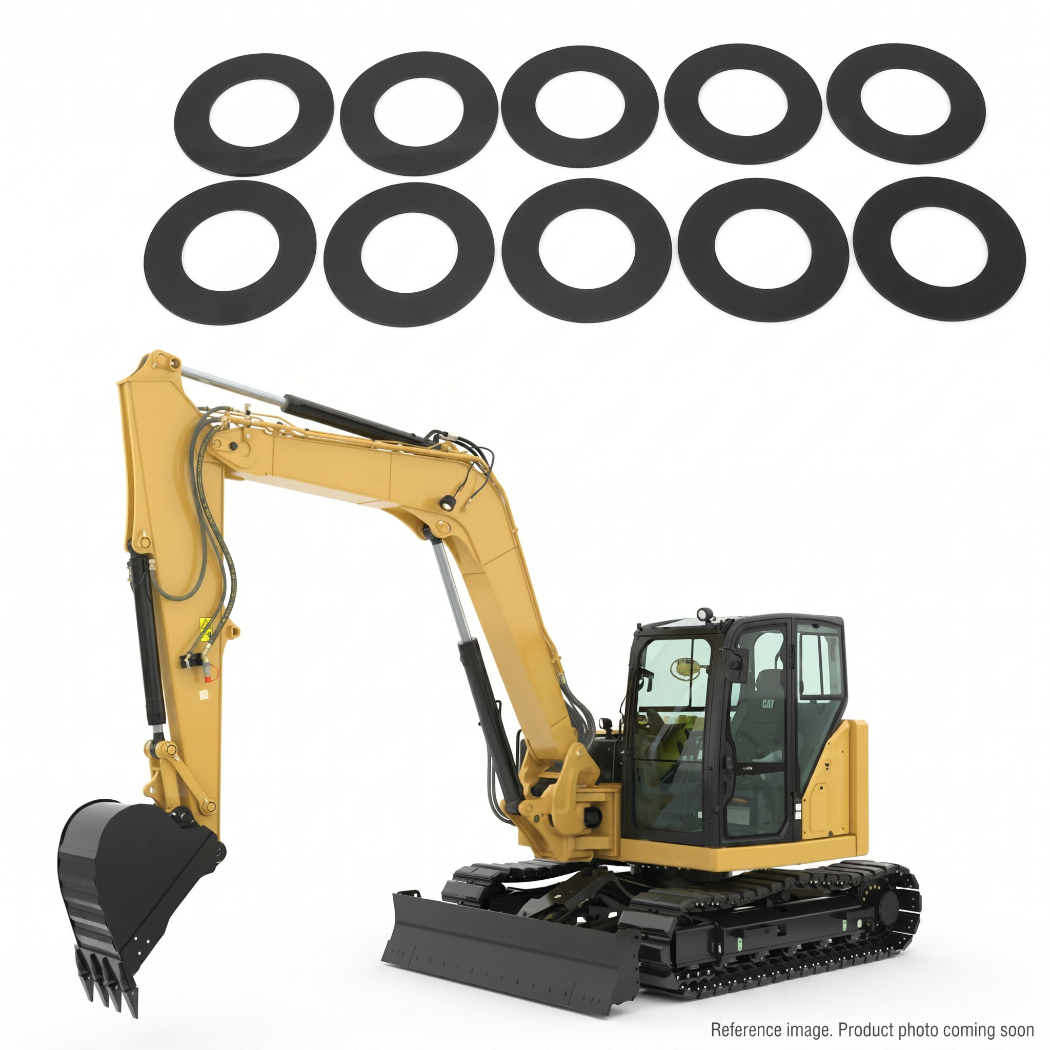 Kobelco 81L30113 Shims three-quarter angle product photo | stocked in BC, ships Canada-wide
