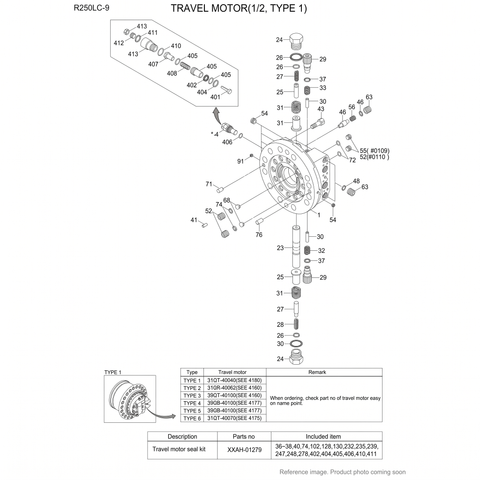 Hyundai 81Q914290 Stopper Kit for HX260L HX300L crawler excavator