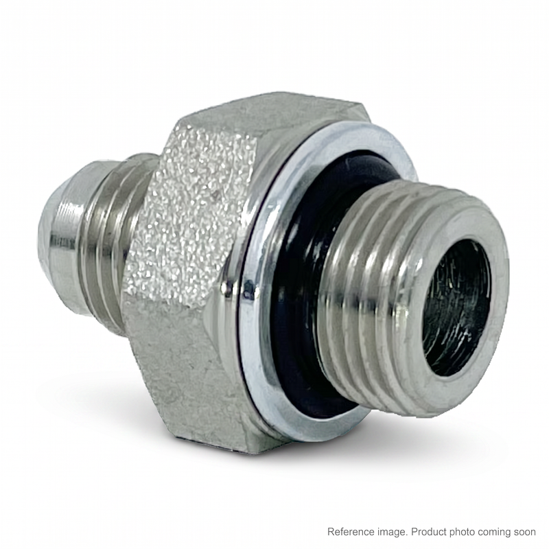Adaptall 9002-04-06 straight hydraulic adapter 1/4 male JIC 3/8 male BSPP