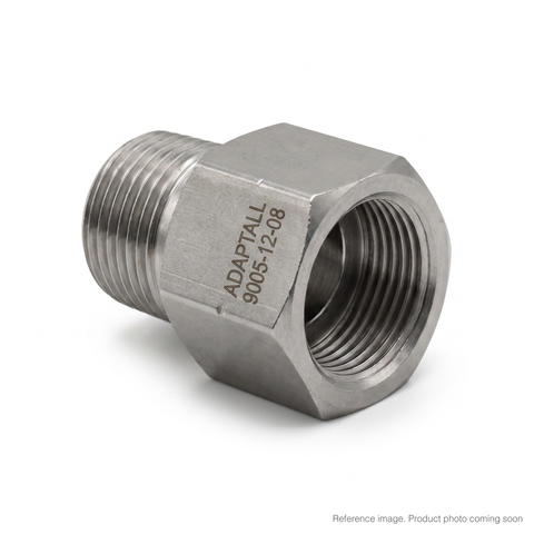 Adaptall 9005-12-08 straight hydraulic adapter 3/4 male BSPP 1/2 male JIC