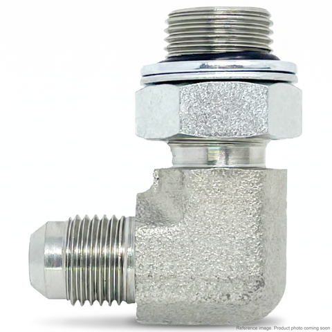 Adaptall 9059-06-06 90-degree elbow hydraulic adapter 3/8 male JIC 3/8 male BSPP