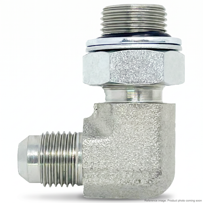 Adaptall 9059-06-06 90-degree elbow hydraulic adapter 3/8 male JIC 3/8 male BSPP
