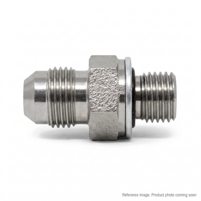 Adaptall 9068-08-16 hydraulic adapter 1/2 male JIC M16 male metric port