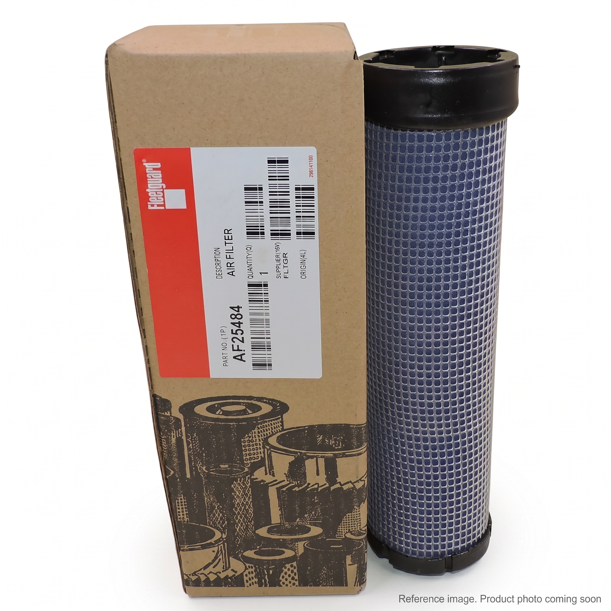 Fleetguard AF25484 Air Filter alternate angle product photo | stocked in BC, ships Canada-wide
