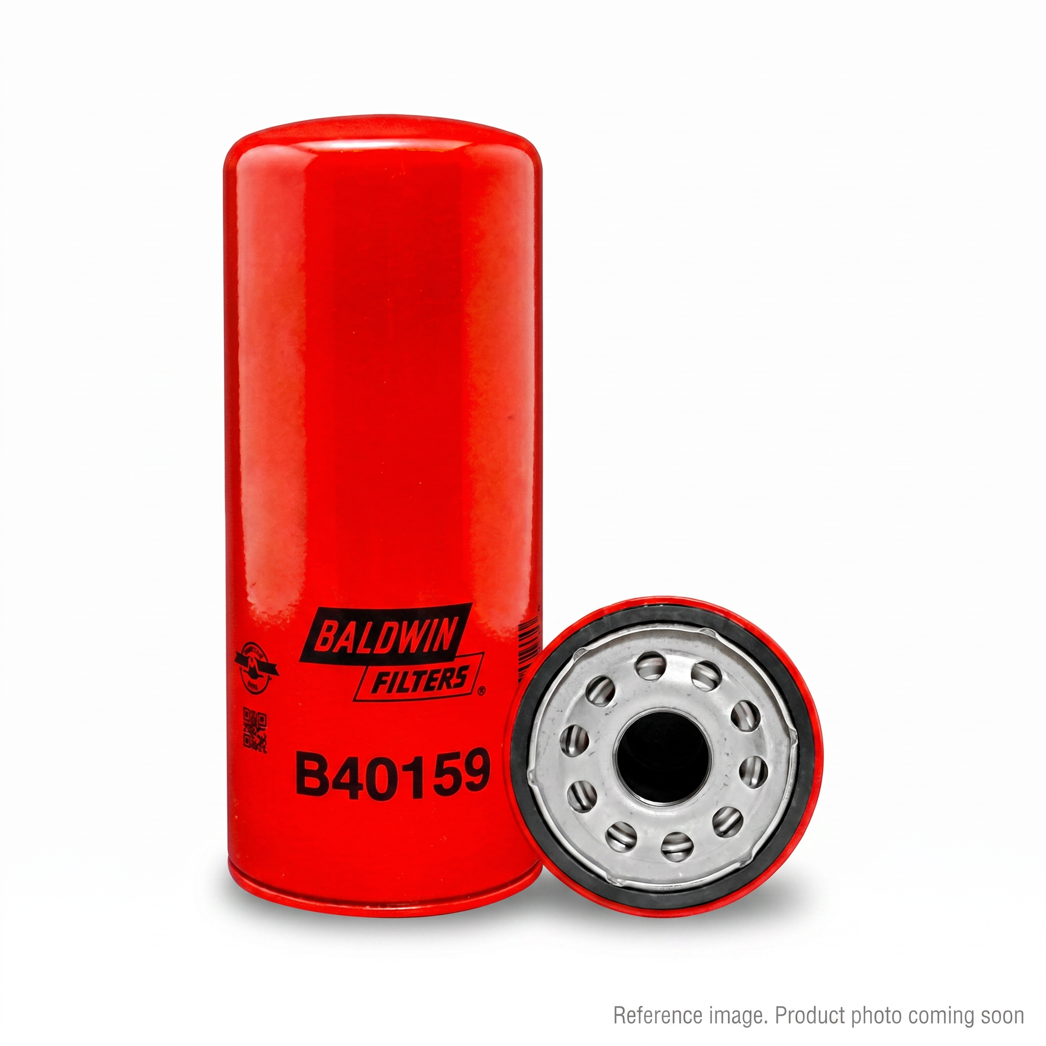 Baldwin B40159 Lube Filter three-quarter angle product photo | stocked in BC, ships Canada-wide