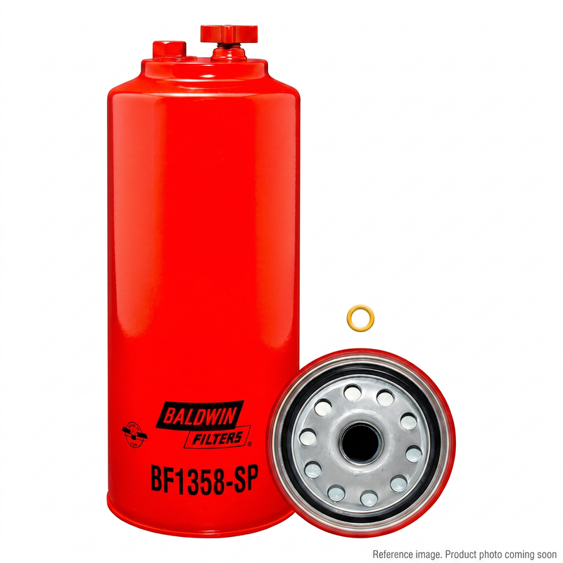 Baldwin BF1358-O Fuel/Water Separator Spin-On Filter front product photo | stocked in BC, ships Canada-wide