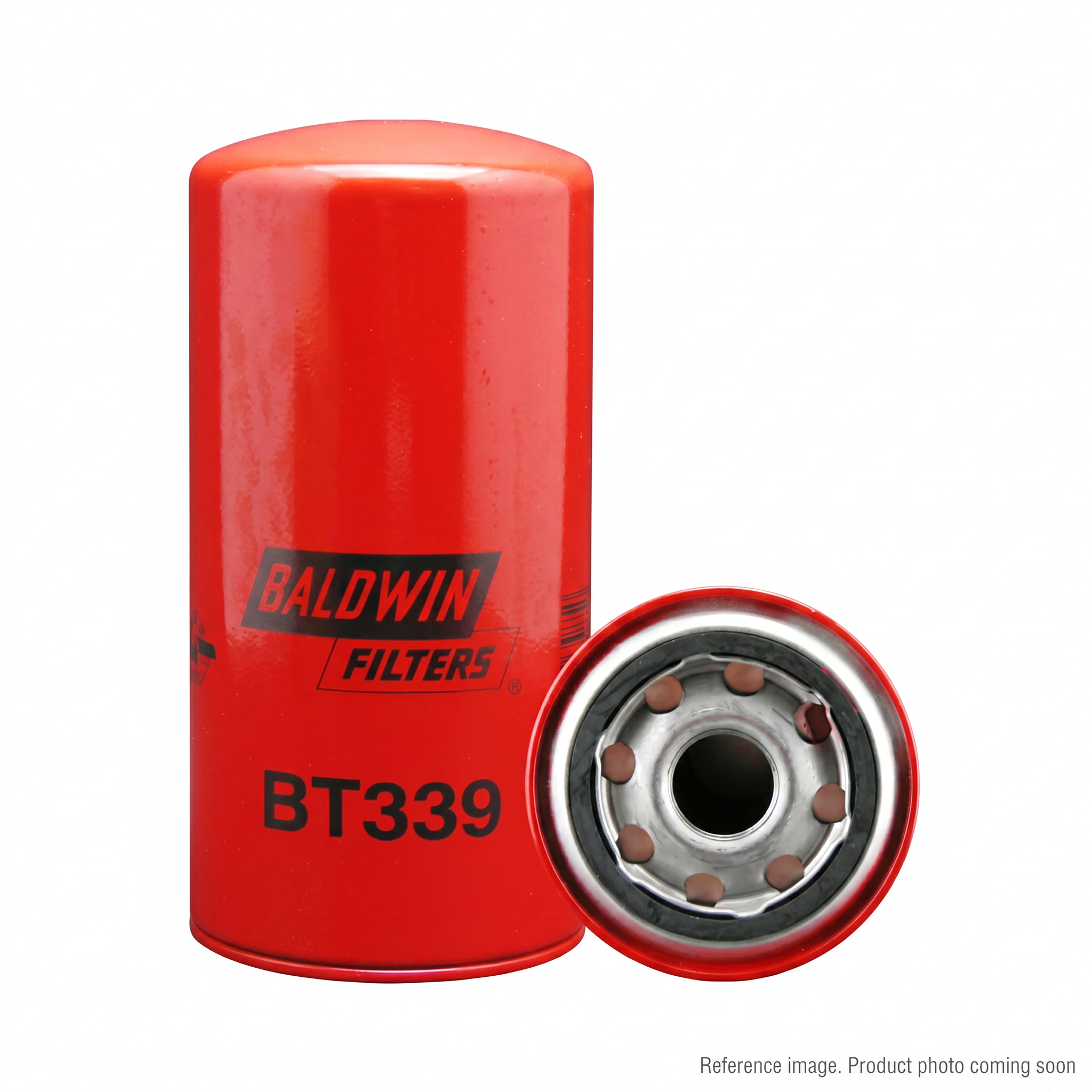 Baldwin BT339 Lube Filter three-quarter angle product photo | stocked in BC, ships Canada-wide