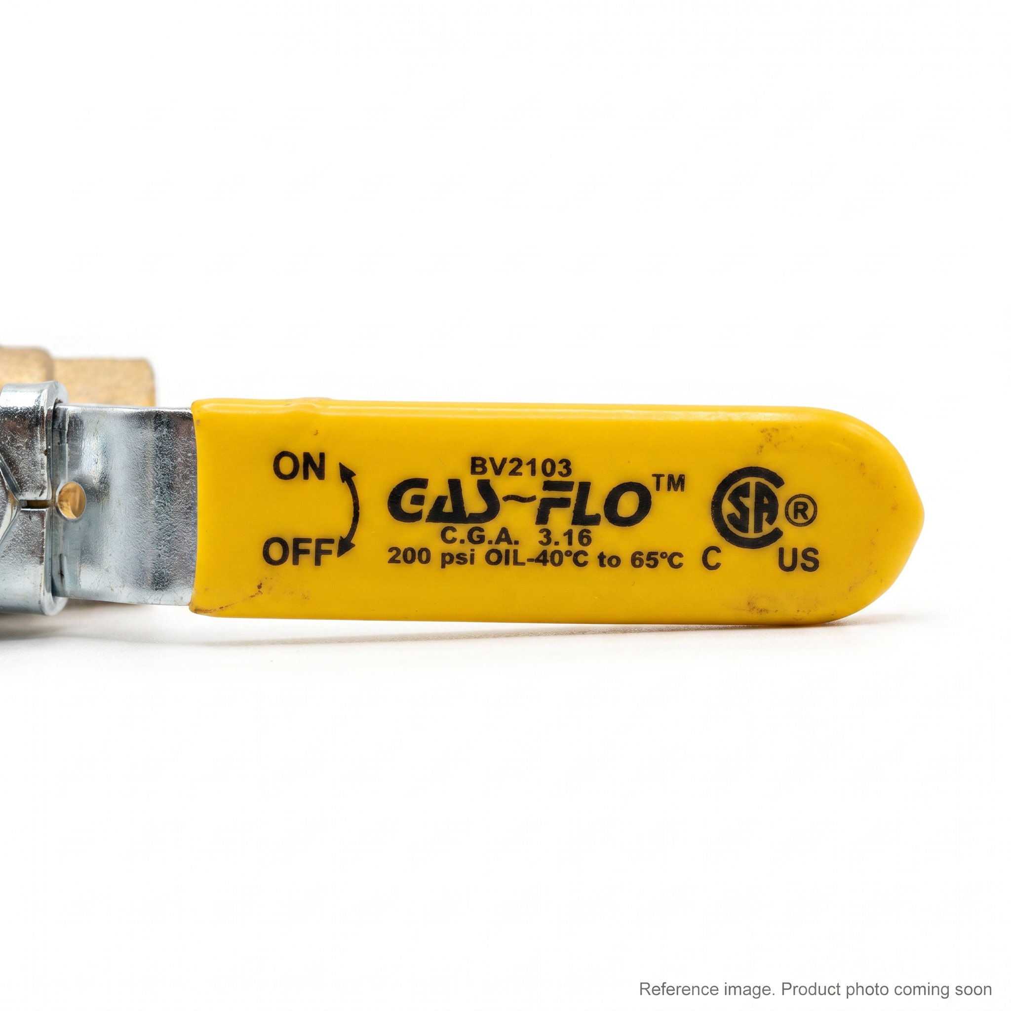 GAS-FLO BV2103-C Valves three-quarter angle product photo | stocked in BC, ships Canada-wide