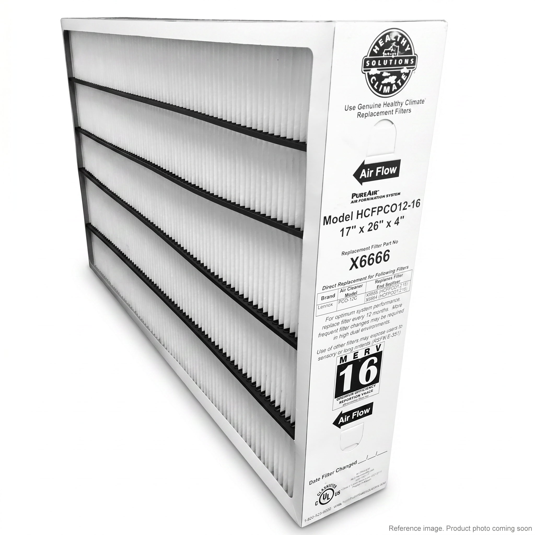 Lennox CC-16 Filter three-quarter angle product photo | stocked in BC, ships Canada-wide