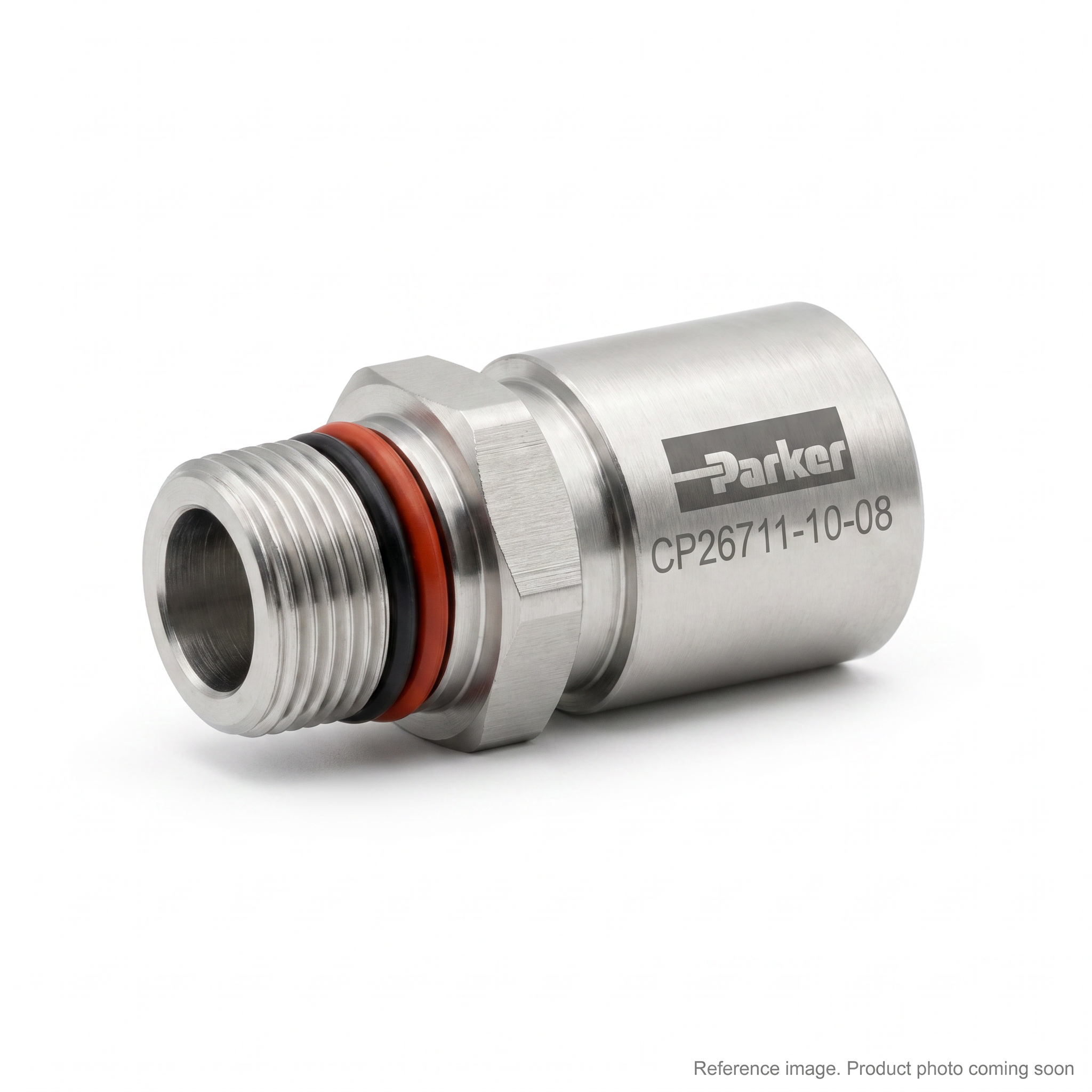 Parker CP26711-10-08 Hydraulic Hose Fittings three-quarter angle product photo | stocked in BC, ships Canada-wide