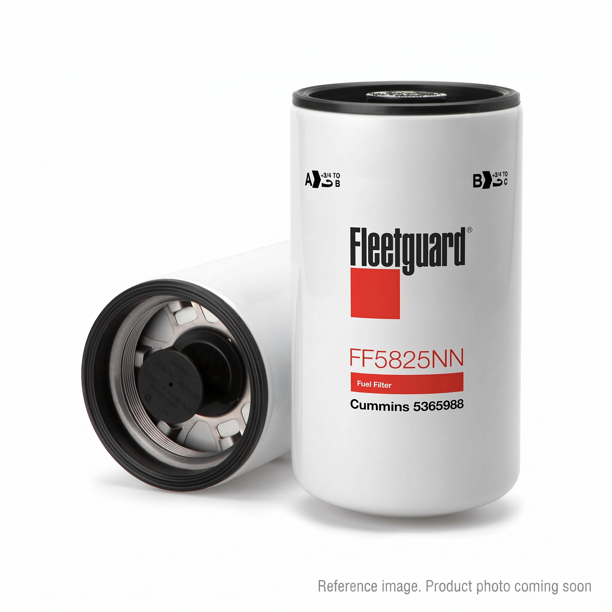 Fleetguard FF253 Spin-on Fuel Filter three-quarter angle product photo | stocked in BC, ships Canada-wide