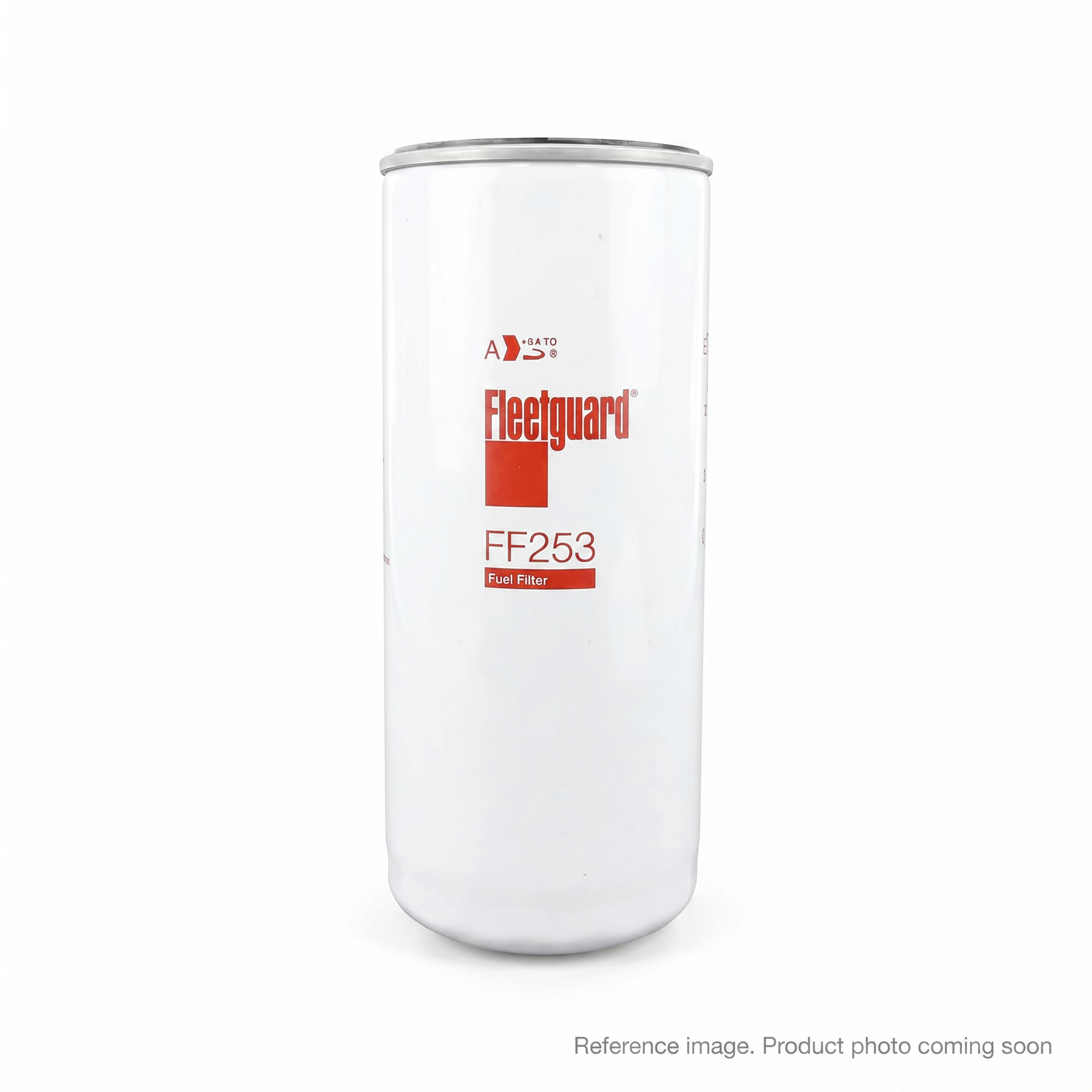 Fleetguard FF253 Spin-on Fuel Filter alternate angle product photo | stocked in BC, ships Canada-wide