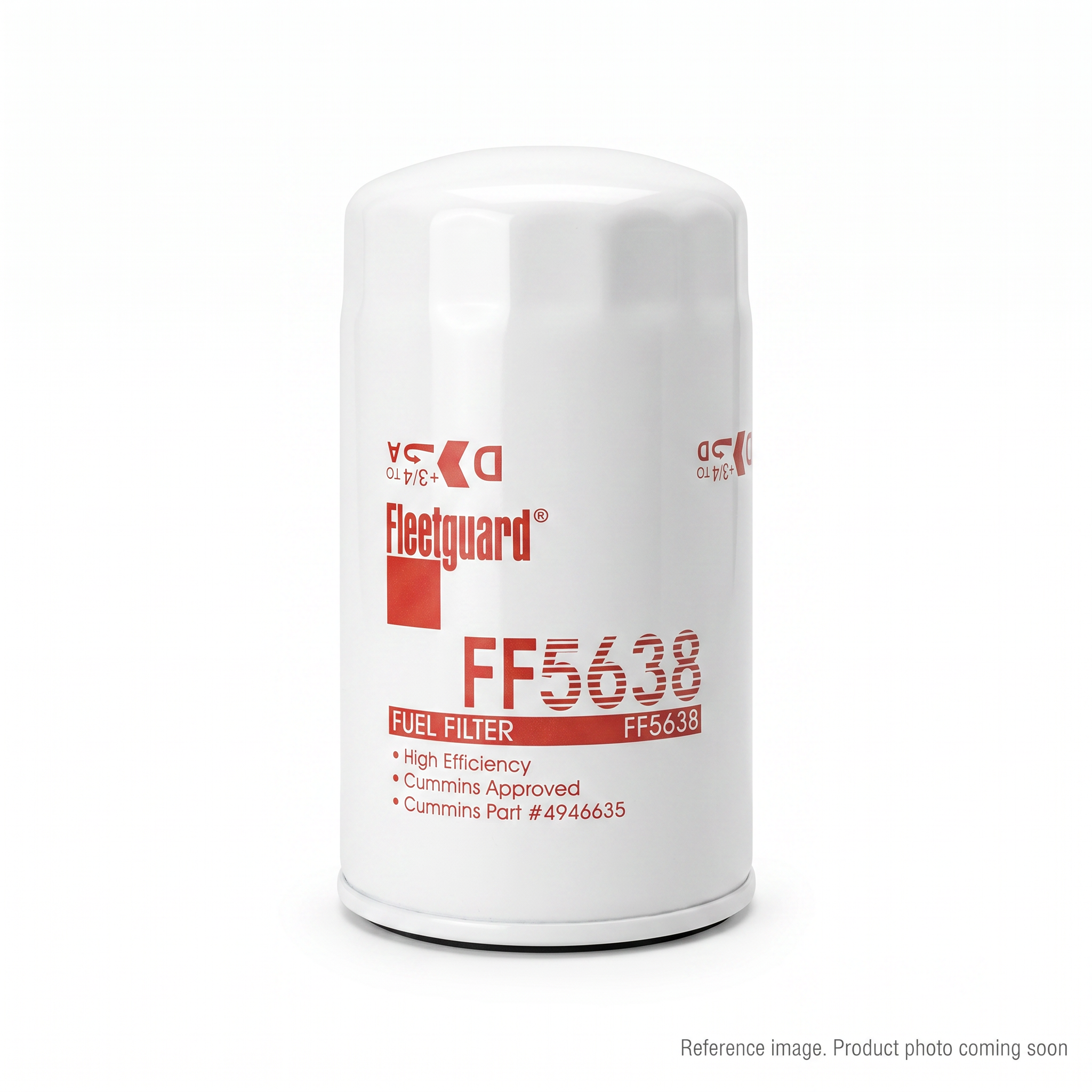 Fleetguard FF5638 Fuel Filter alternate angle product photo | stocked in BC, ships Canada-wide