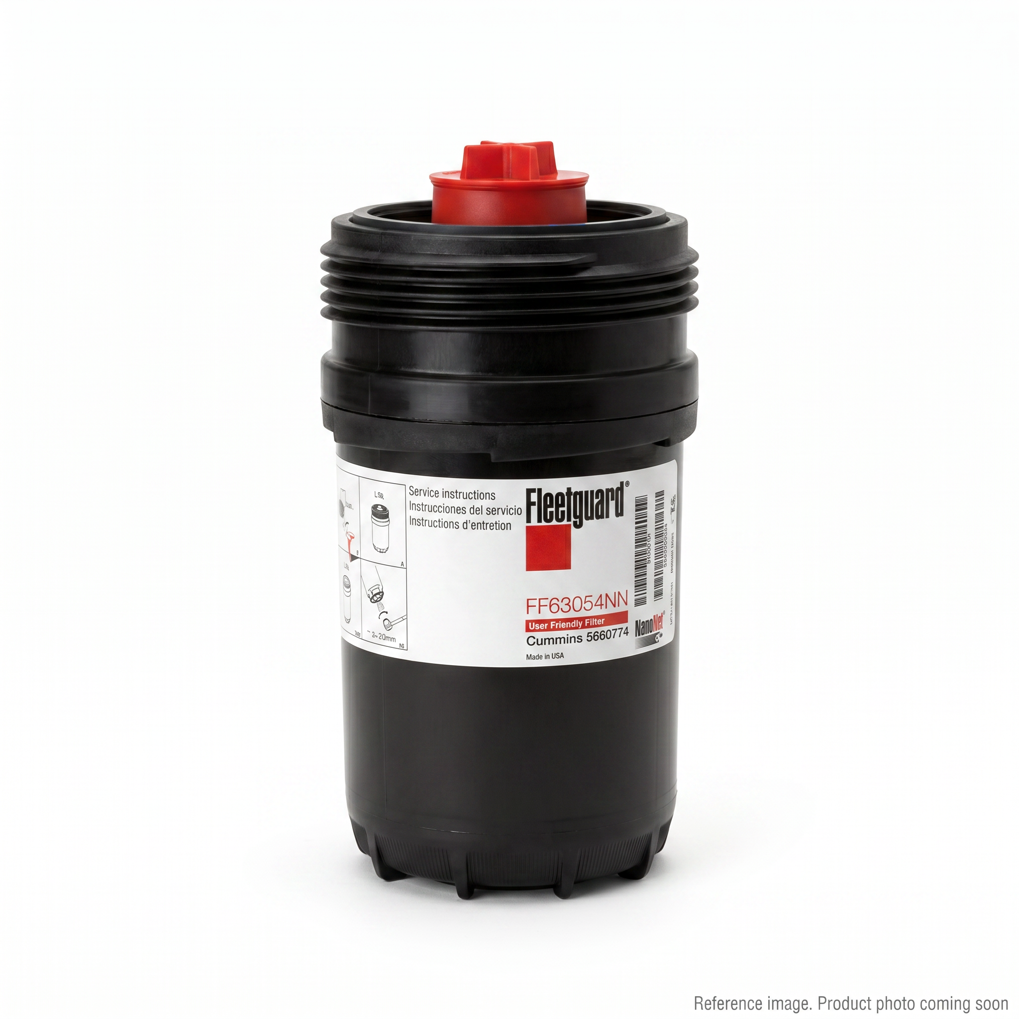 Fleetguard FF63054NN Fuel Filter alternate angle product photo | stocked in BC, ships Canada-wide
