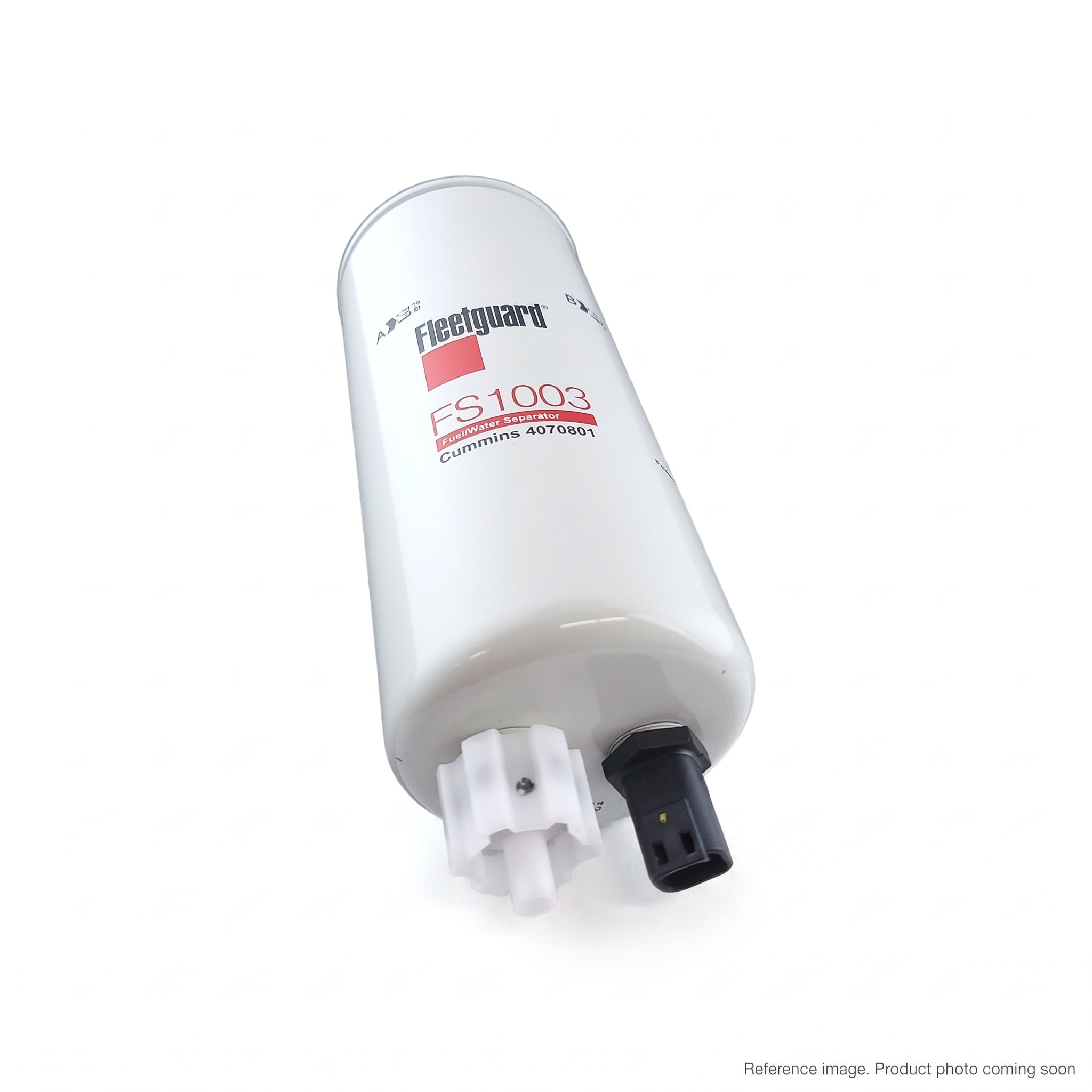 Fleetguard FS1003 Fuel/Water Separator three-quarter angle product photo | stocked in BC, ships Canada-wide