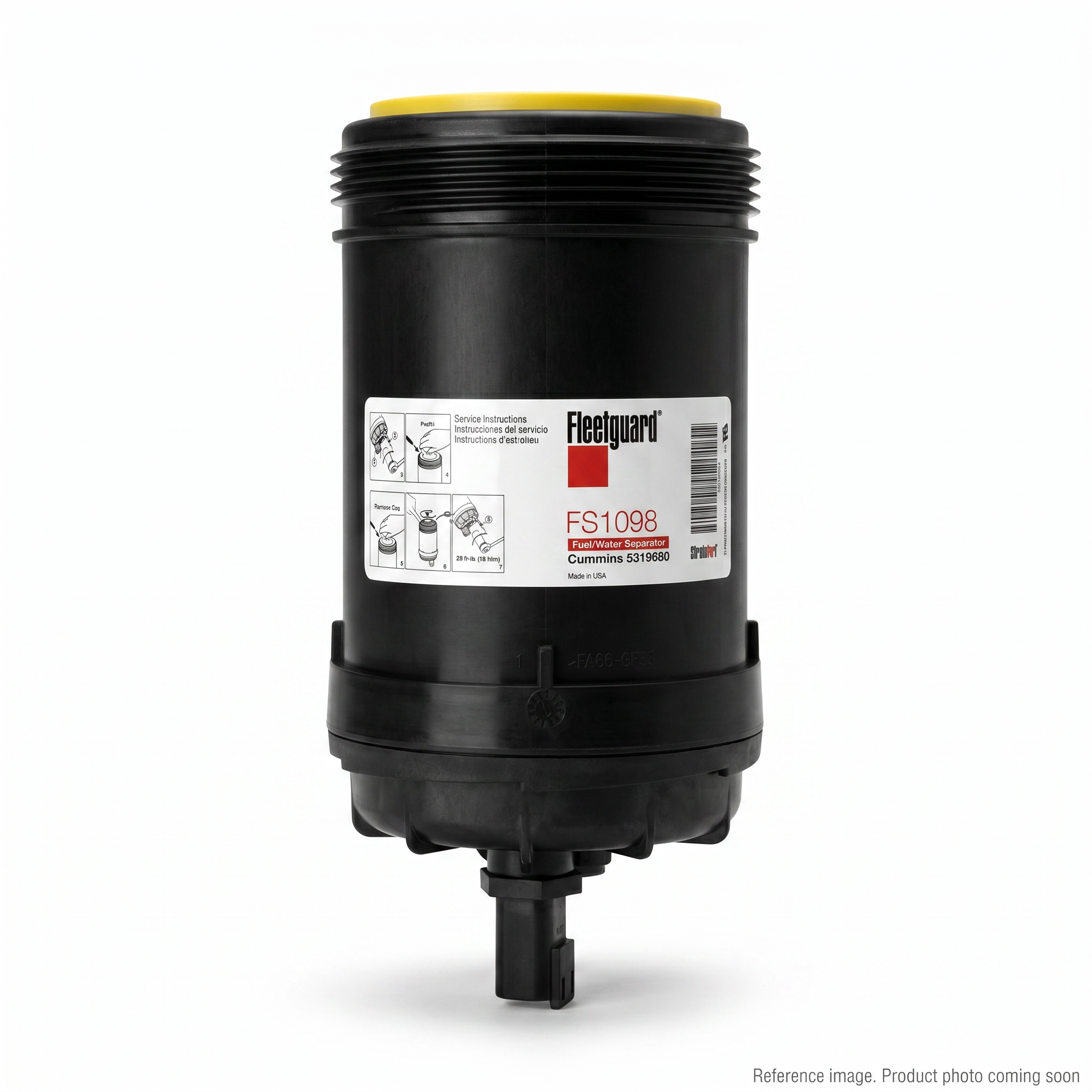 Fleetguard FS1098 Fuel/Water Separator front product photo | stocked in BC, ships Canada-wide