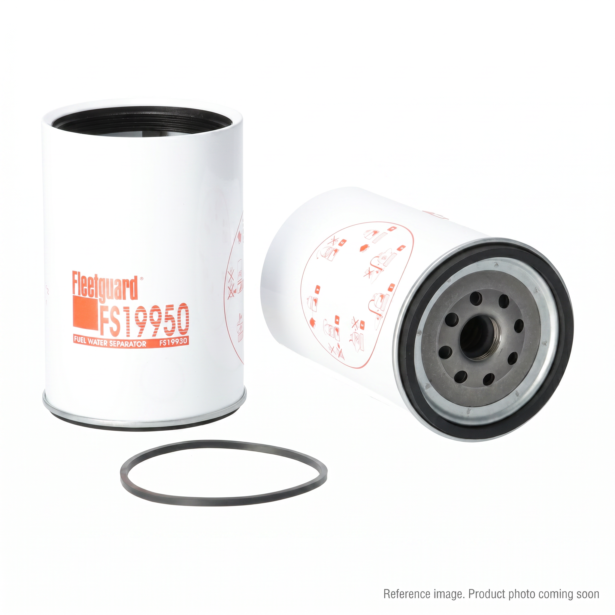 Fleetguard FS19950 Fuel Water Separator three-quarter angle product photo | stocked in BC, ships Canada-wide
