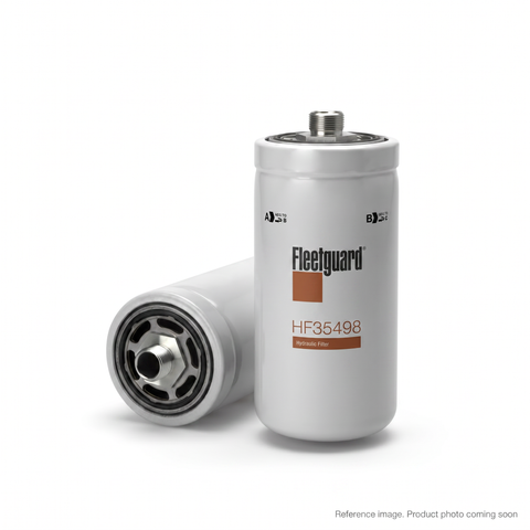 Genuine Fleetguard HF35498 spin-on hydraulic filter front view | stocked in BC, ships Canada-wide
