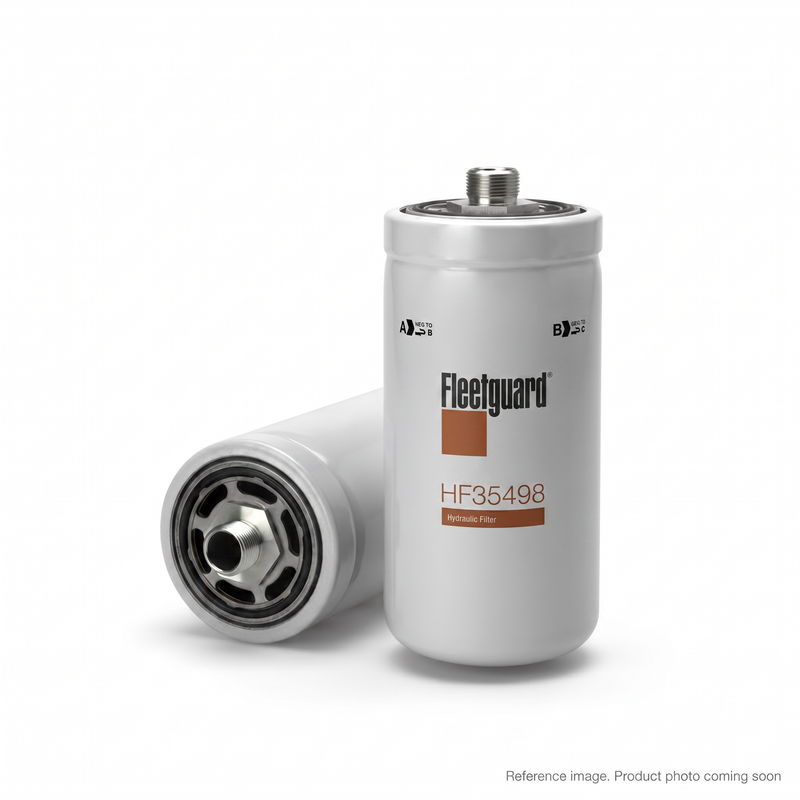 Genuine Fleetguard HF35498 spin-on hydraulic filter front view | stocked in BC, ships Canada-wide