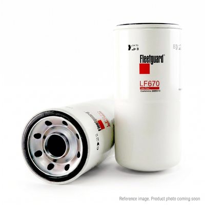 Fleetguard LF670 Lube Filter front product photo | stocked in BC, ships Canada-wide