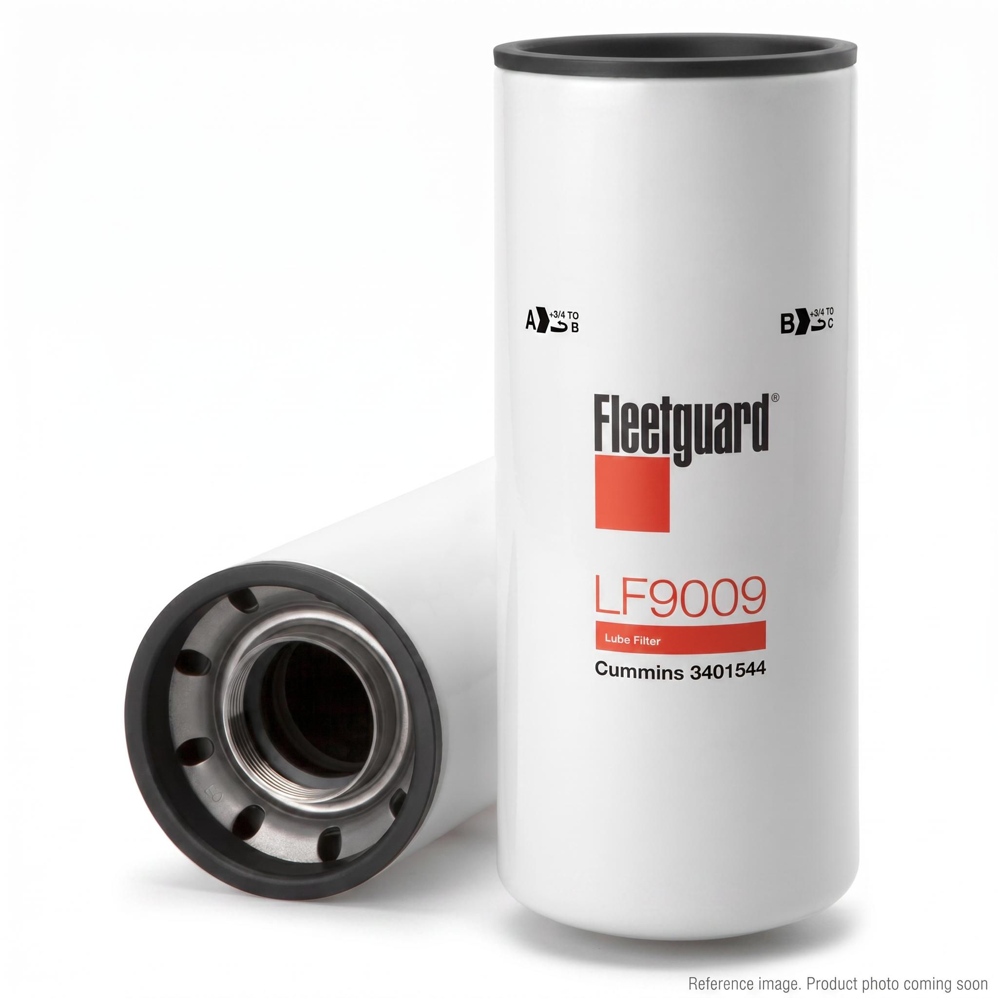 Fleetguard LF9009 Lube Filter alternate angle product photo | stocked in BC, ships Canada-wide