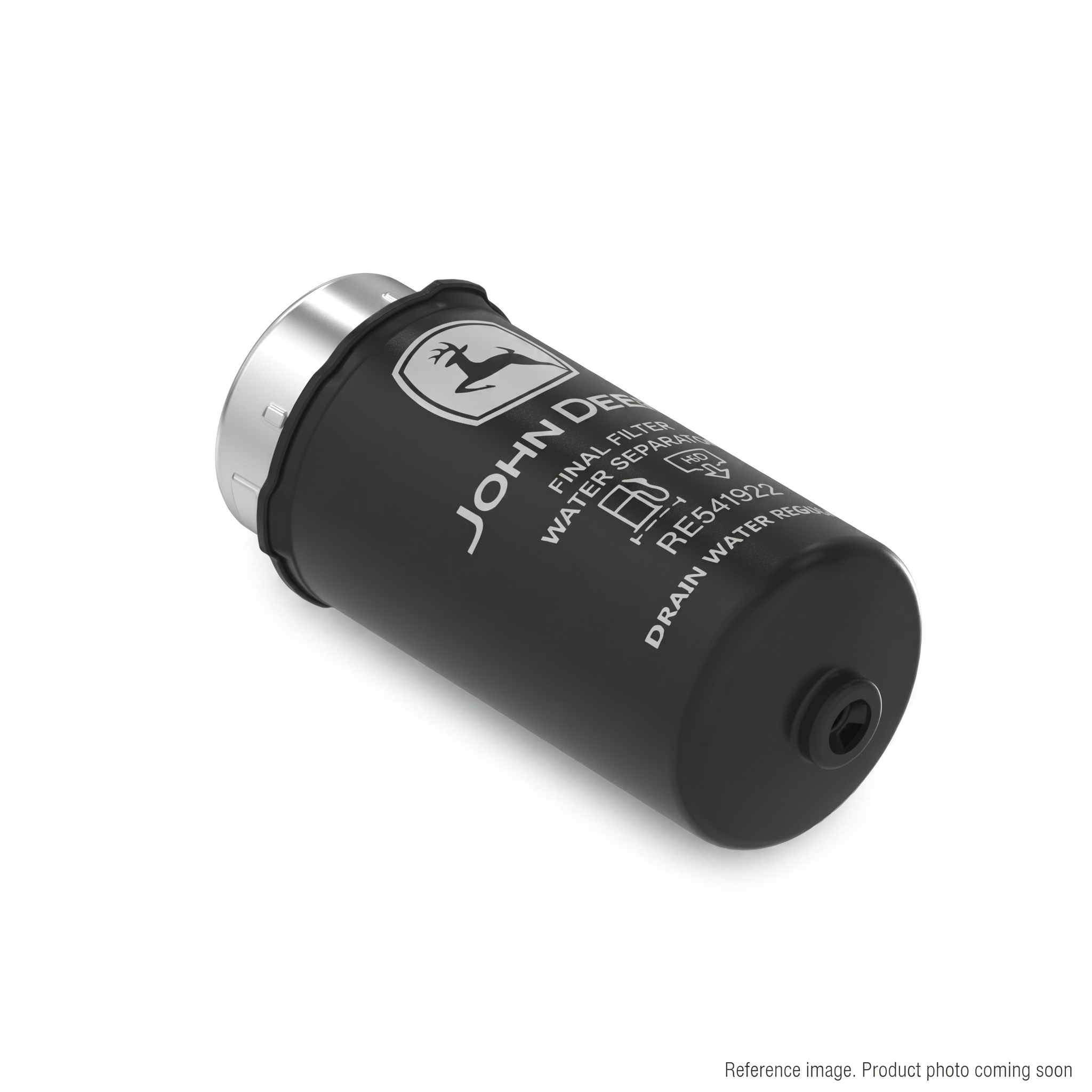 John Deere RE541922 Primary Fuel Filter Element three-quarter angle product photo | stocked in BC, ships Canada-wide