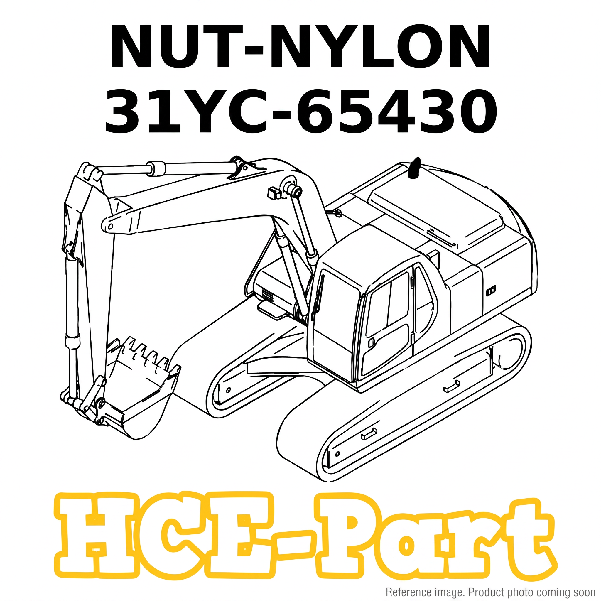 Hyundai S20522100B Hex Nut alternate angle product photo | stocked in BC, ships Canada-wide