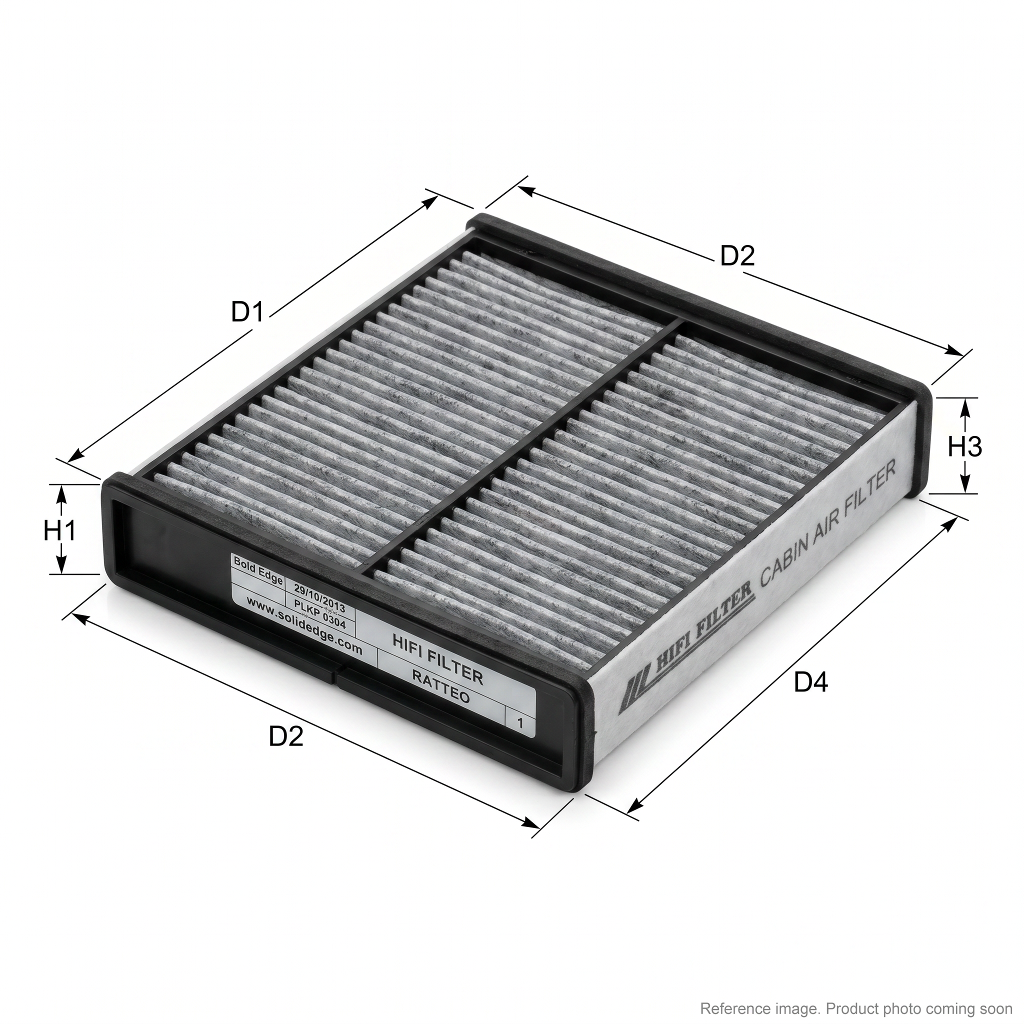 HIFI SC80020 Cabin Air Filters front product photo | stocked in BC, ships Canada-wide