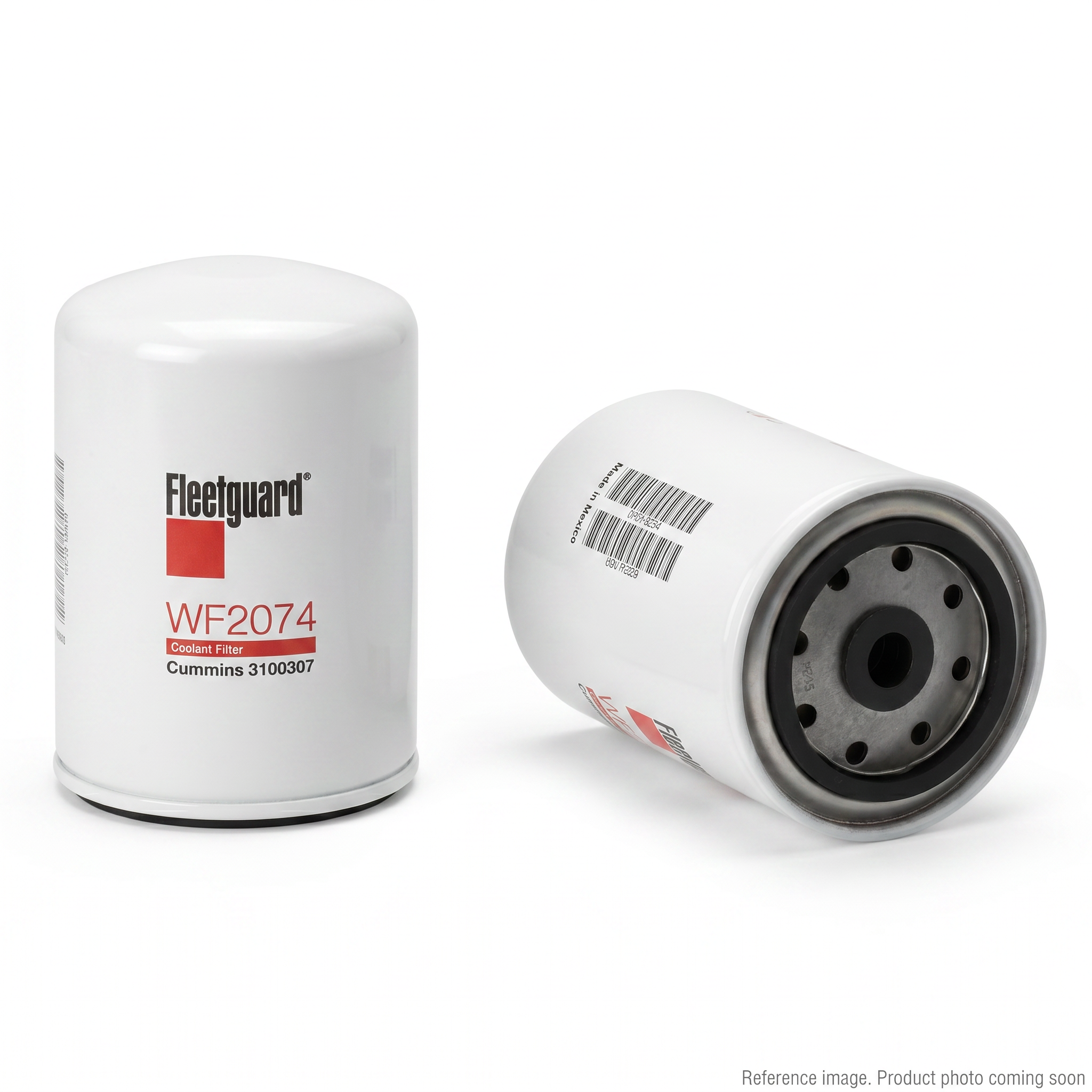 Fleetguard WF2074 Coolant Filter alternate angle product photo | stocked in BC, ships Canada-wide