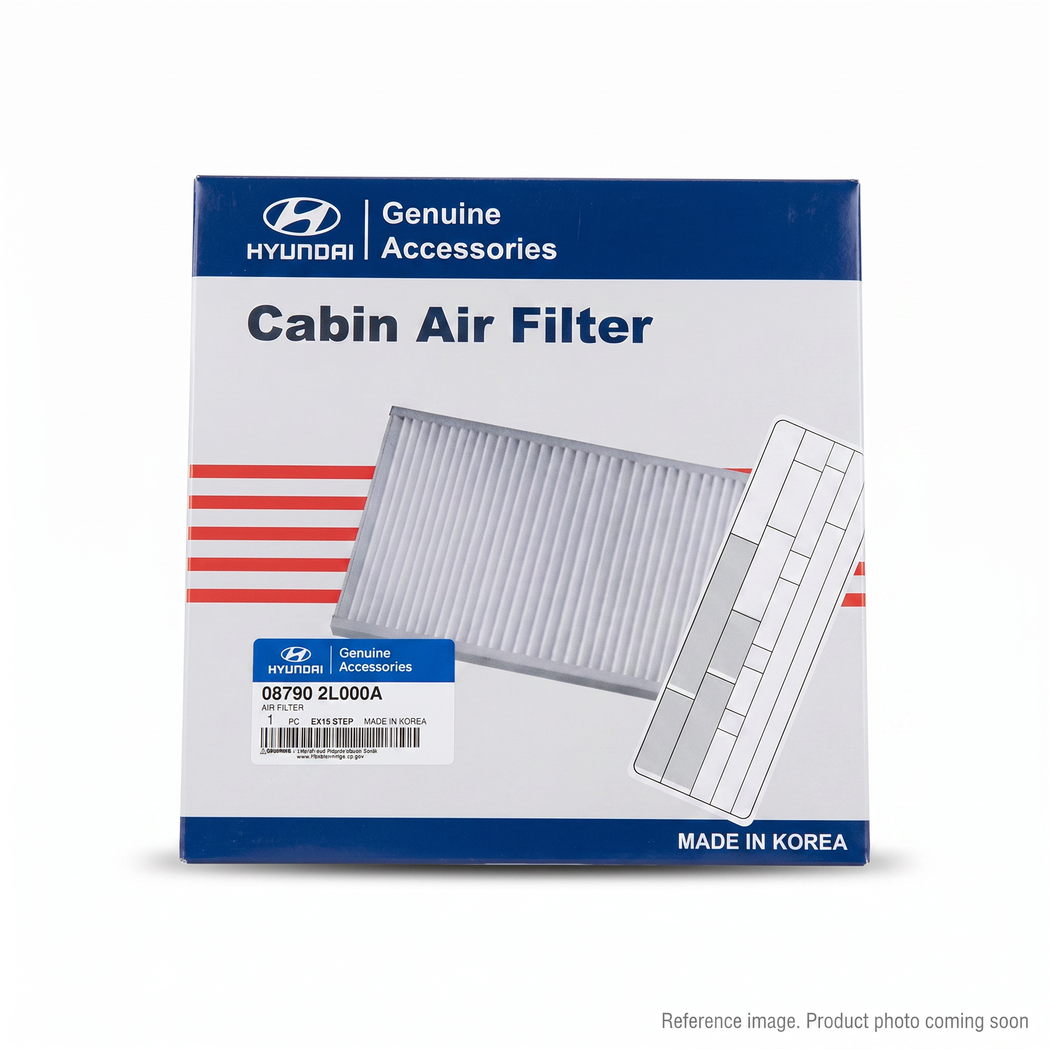 Hyundai ZGBR-00465 Cabin Air Filter front product photo | stocked in BC, ships Canada-wide